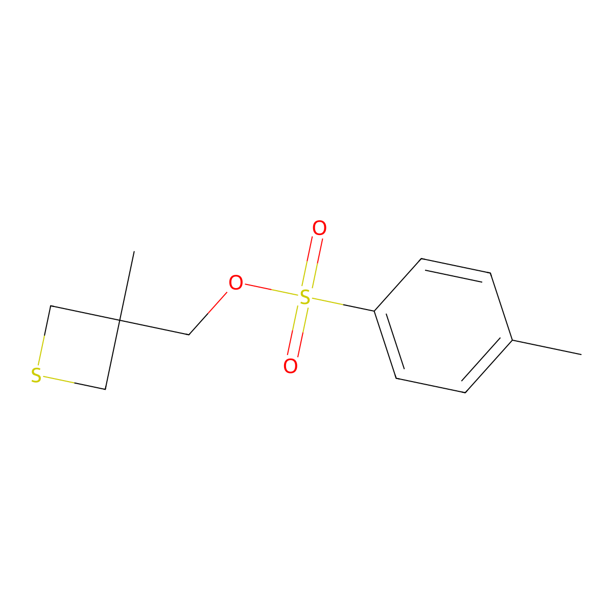 (3-Methylthietan-3-yl)methyl 4-methylbenzene-1-sulfonate molecular structure, CAS 2757924-64-2