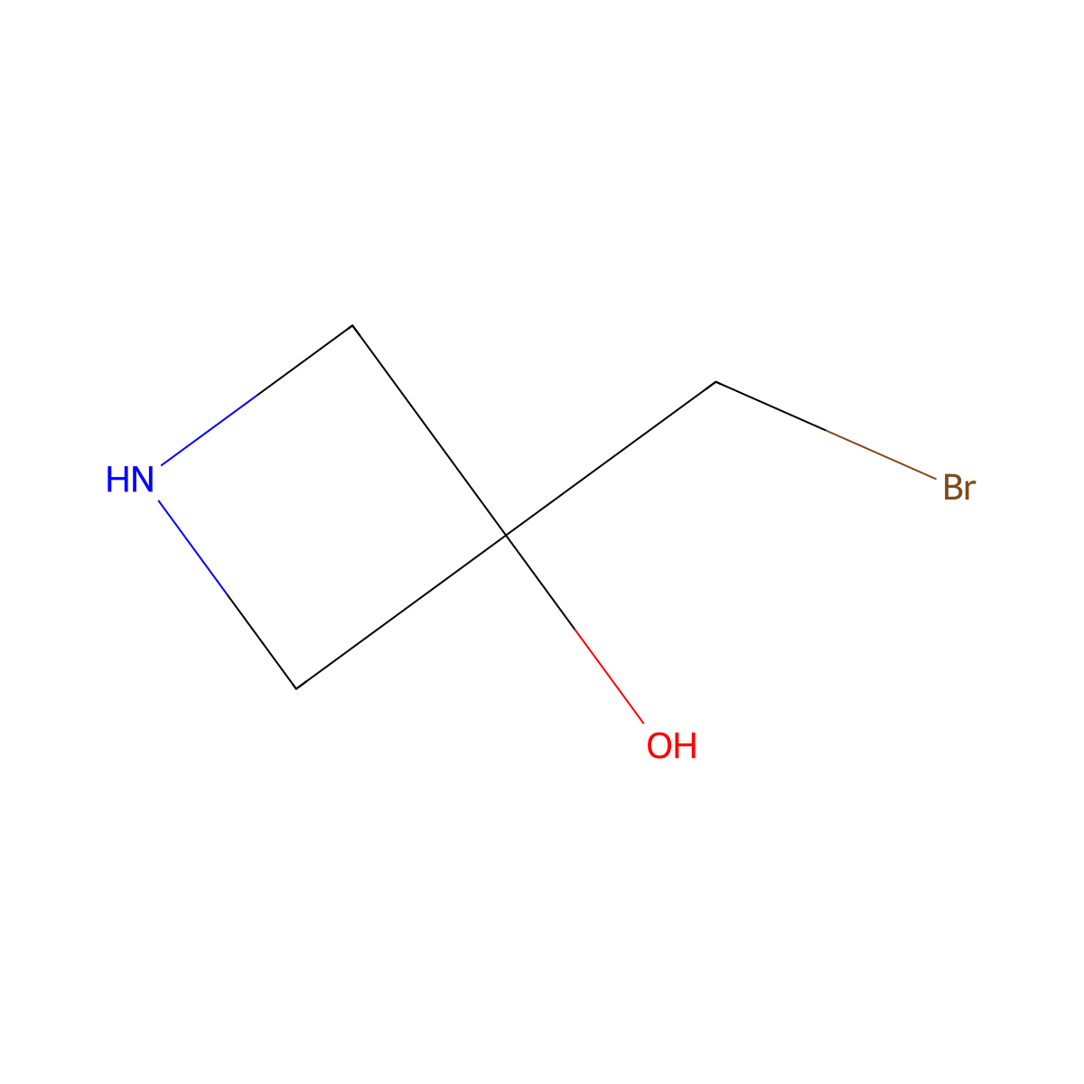 3-(Bromomethyl)azetidin-3-ol molecular structure, CAS 2757924-67-5