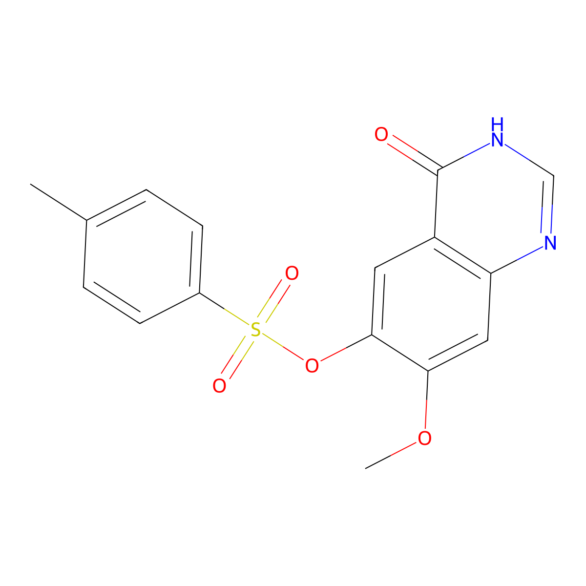 7-Methoxy-4-oxo-3,4-dihydroquinazolin-6-yl 4-methylbenzene-1-sulfonate molecular structure, CAS 2757924-70-0