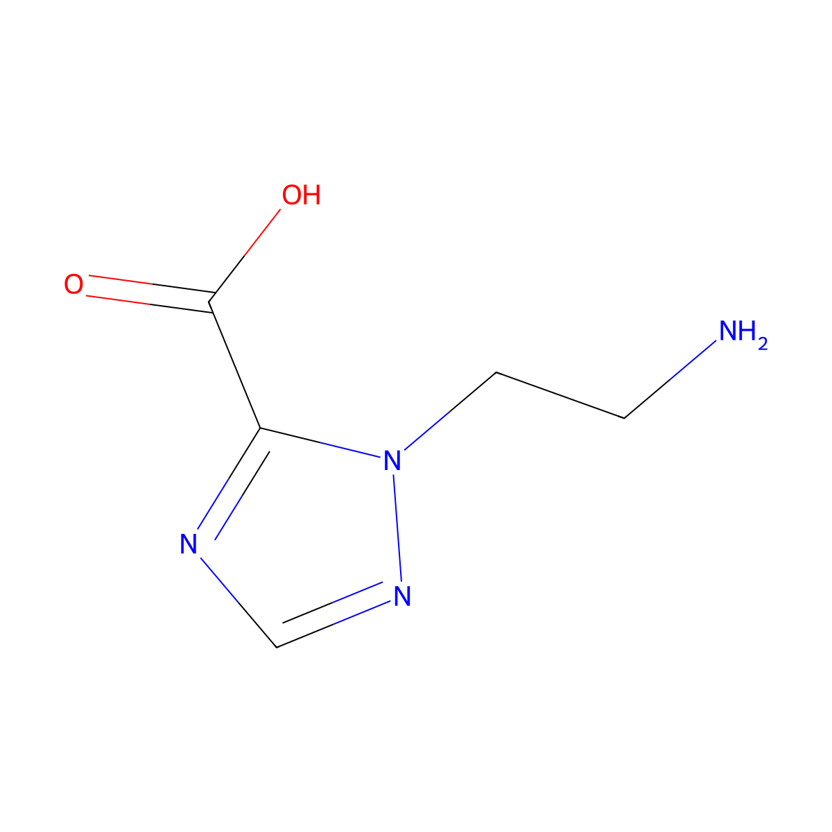 1-(2-aminoethyl)-1H-1,2,4-triazole-5-carboxylic acid molecular structure, CAS 2757924-74-4