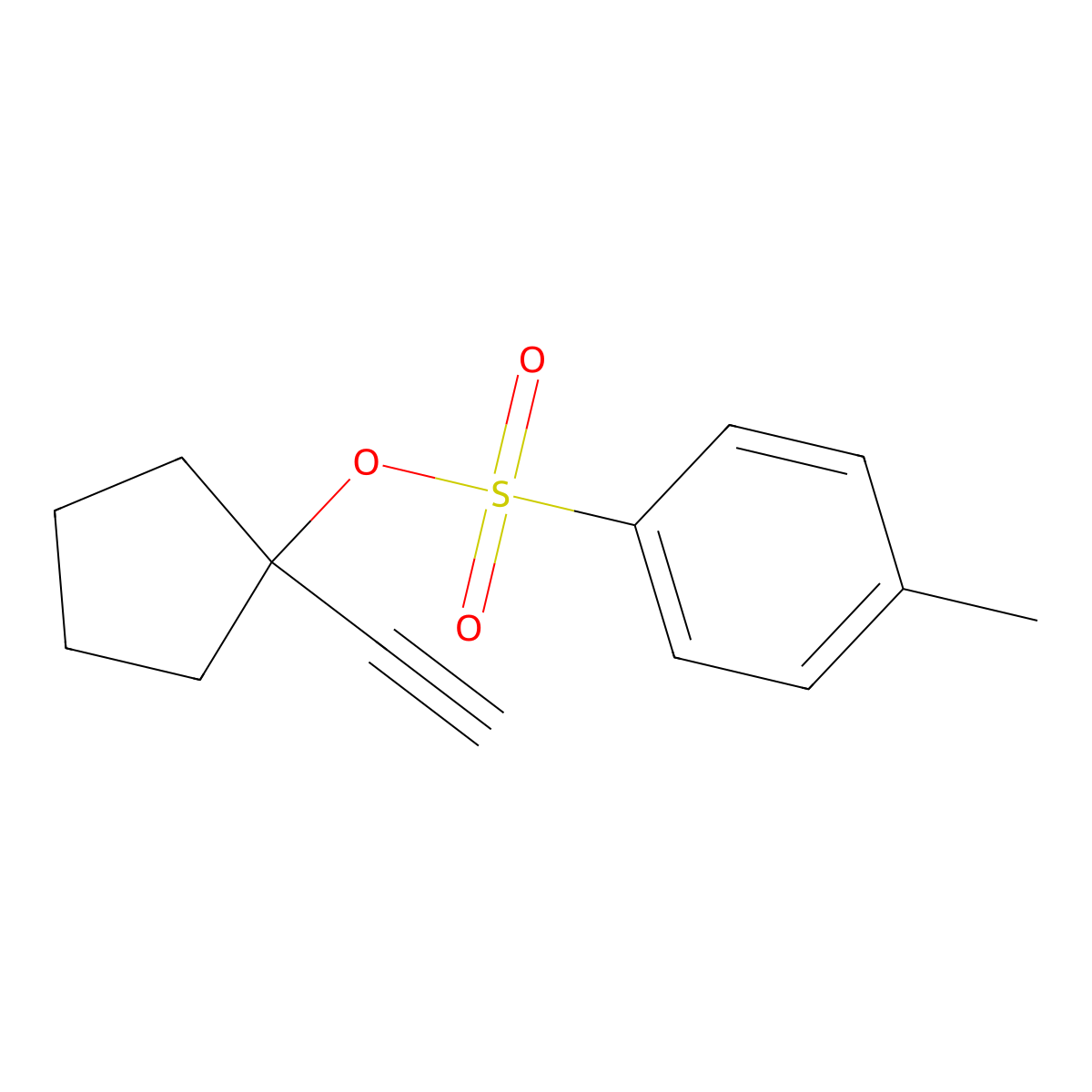 1-Ethynylcyclopentyl 4-methylbenzene-1-sulfonate molecular structure, CAS 2757924-86-8