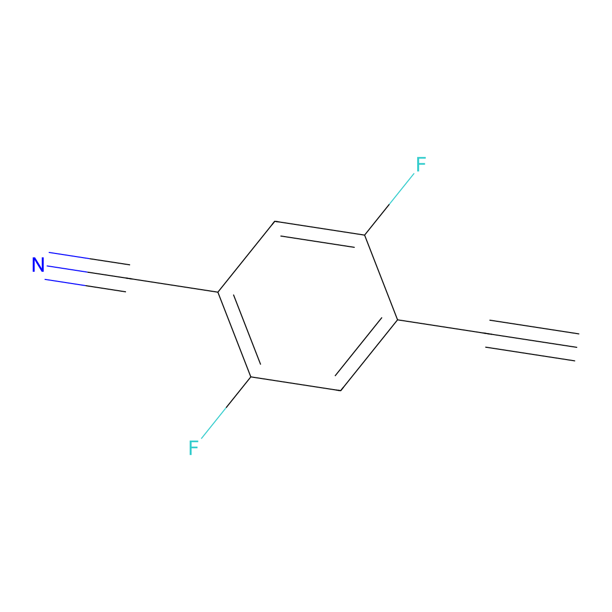 4-Ethynyl-2,5-difluorobenzonitrile molecular structure, CAS 2757924-90-4