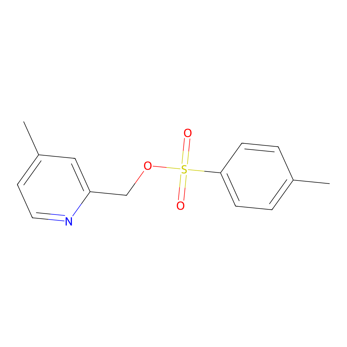 (4-Methylpyridin-2-yl)methyl 4-methylbenzene-1-sulfonate molecular structure, CAS 2757925-05-4