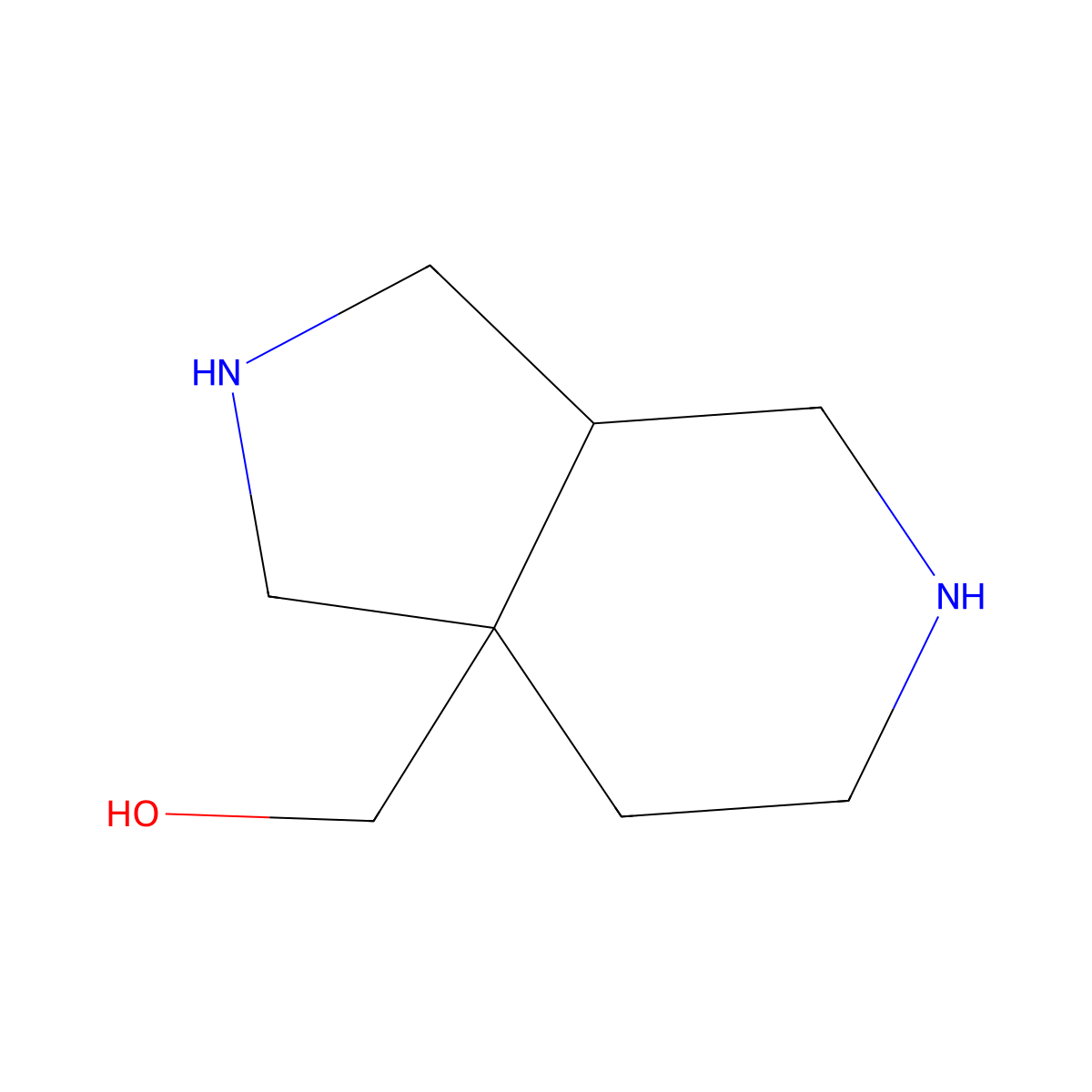 {octahydro-1H-pyrrolo[3,4-c]pyridin-7a-yl}methanol molecular structure, CAS 2757925-09-8