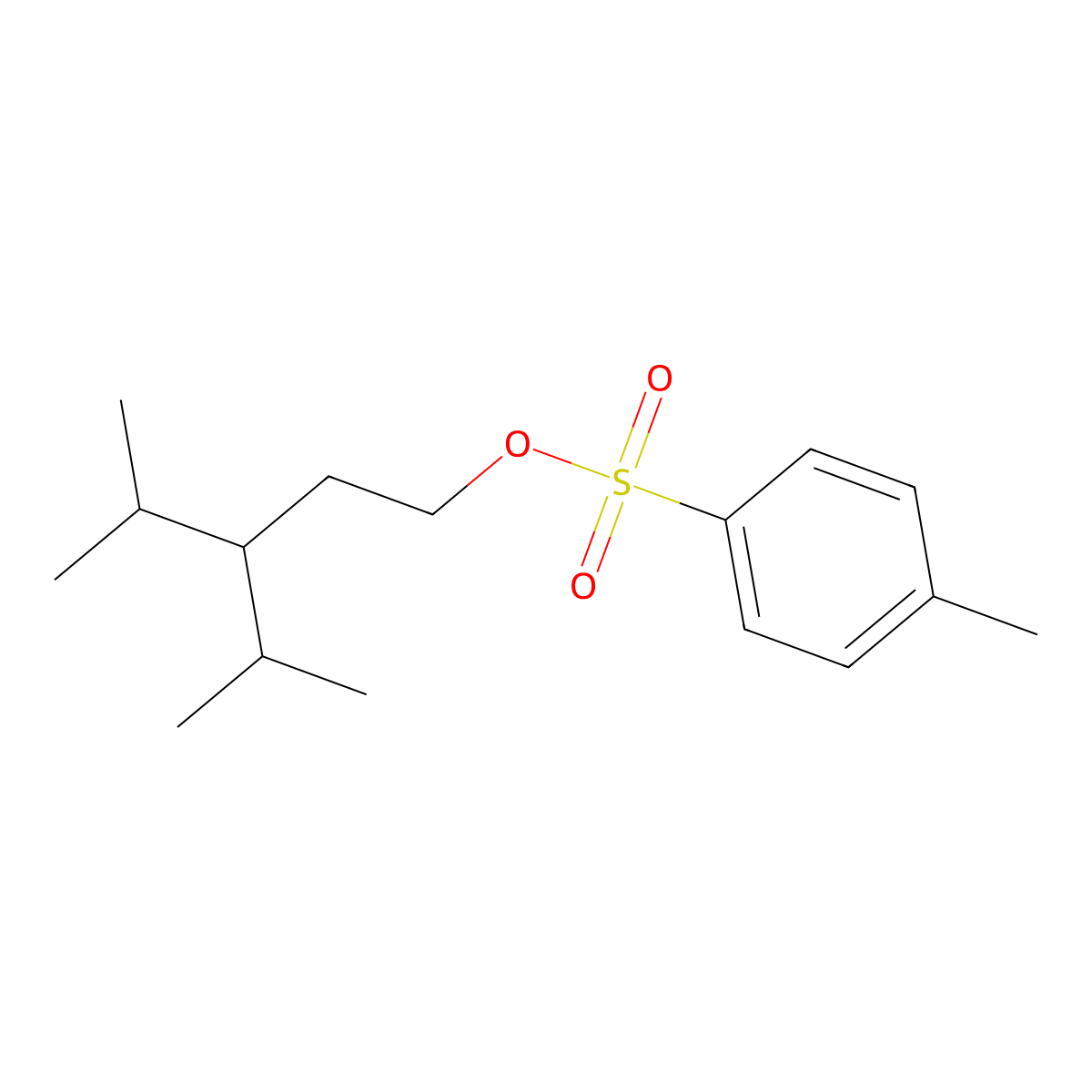 4-Methyl-3-(propan-2-yl)pentyl 4-methylbenzene-1-sulfonate molecular structure, CAS 2757925-10-1