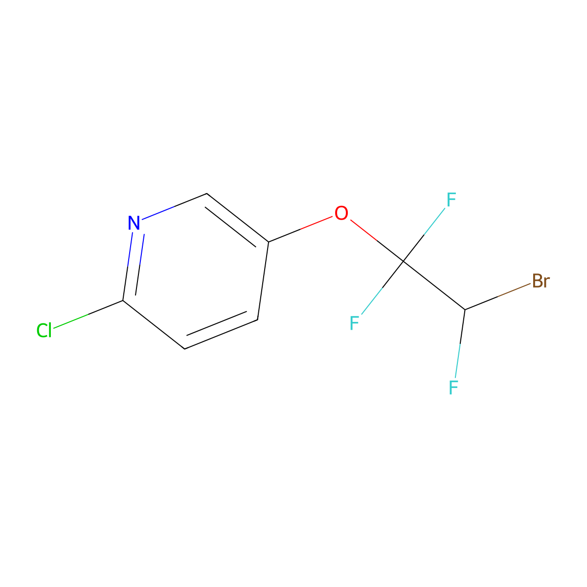 5-(2-Bromo-1,1,2-trifluoroethoxy)-2-chloropyridine molecular structure, CAS 2757925-13-4