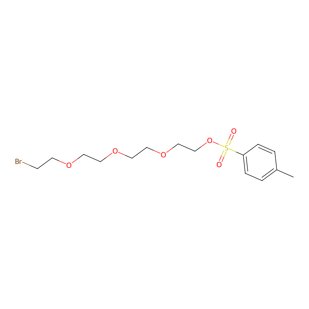 2-{2-[2-(2-Bromoethoxy)ethoxy]ethoxy}ethyl 4-methylbenzene-1-sulfonate molecular structure, CAS 2757925-36-1