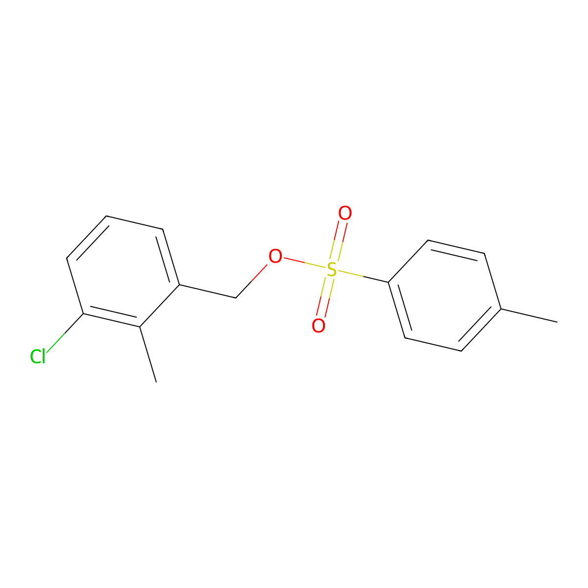 (3-Chloro-2-methylphenyl)methyl 4-methylbenzene-1-sulfonate molecular structure, CAS 2757925-37-2