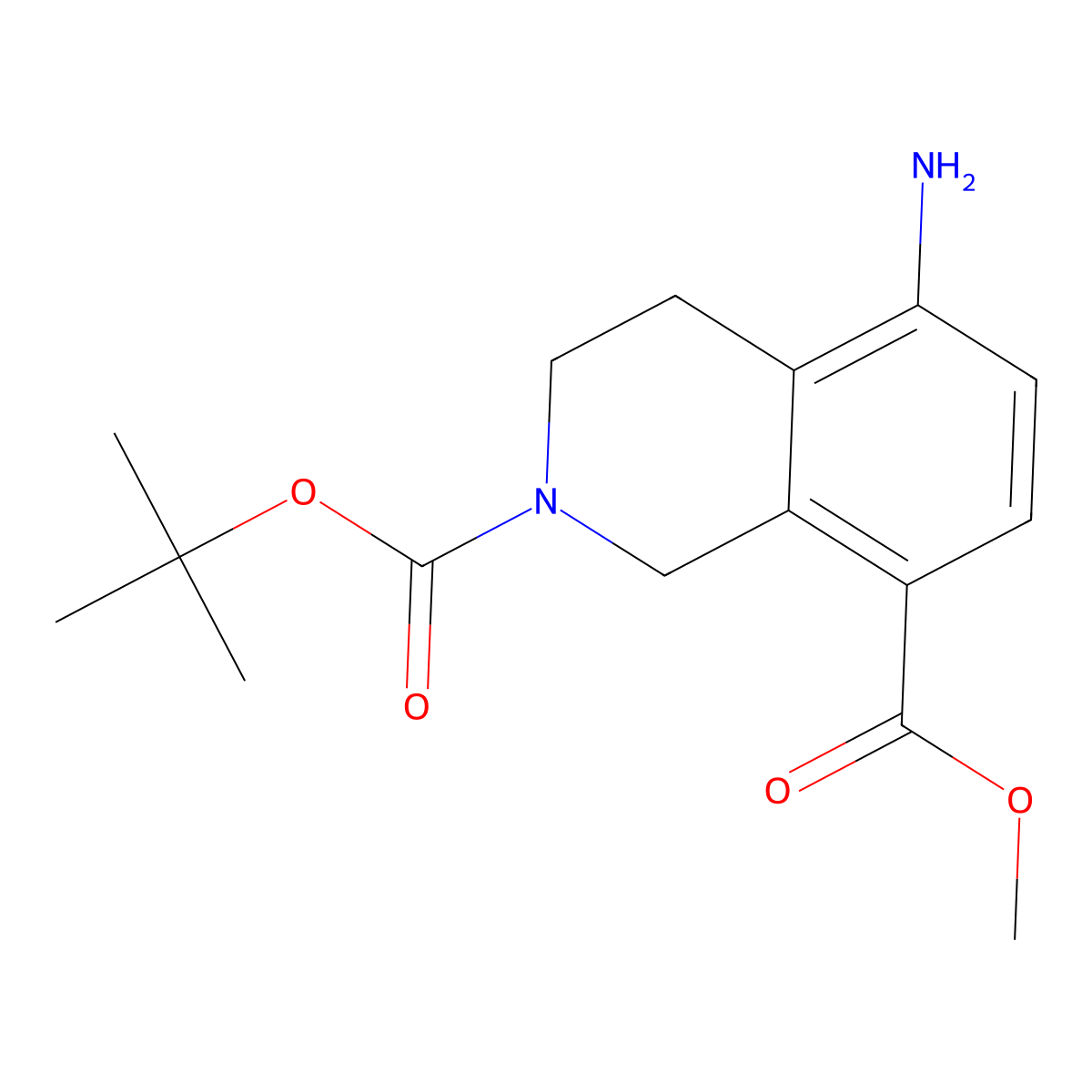2-(tert-Butyl) 8-methyl 5-amino-3,4-dihydroisoquinoline-2,8(1H)-dicarboxylate molecular structure, CAS 2757925-41-8