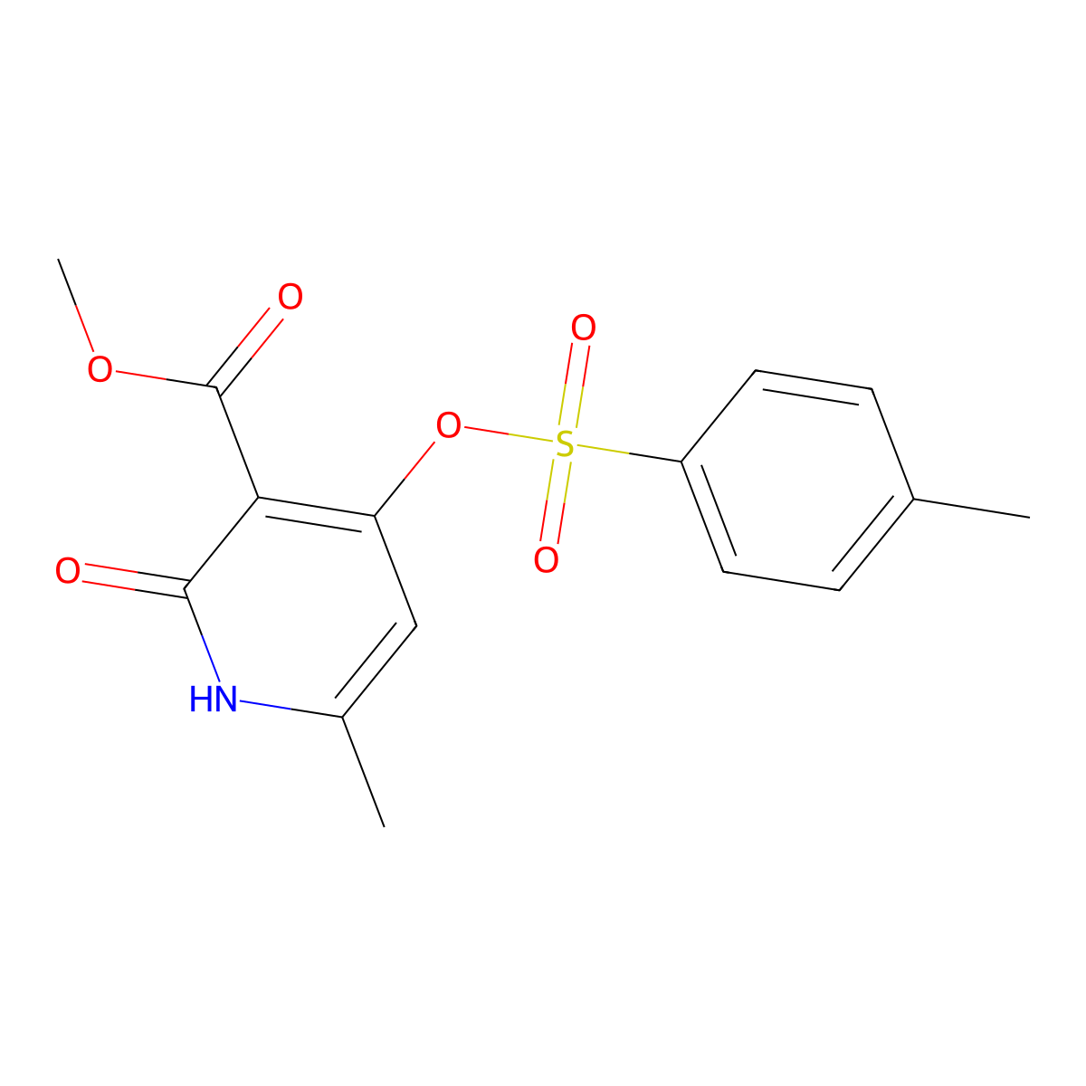 Methyl 6-methyl-4-[(4-methylbenzenesulfonyl)oxy]-2-oxo-1,2-dihydropyridine-3-carboxylate molecular structure, CAS 2757925-42-9