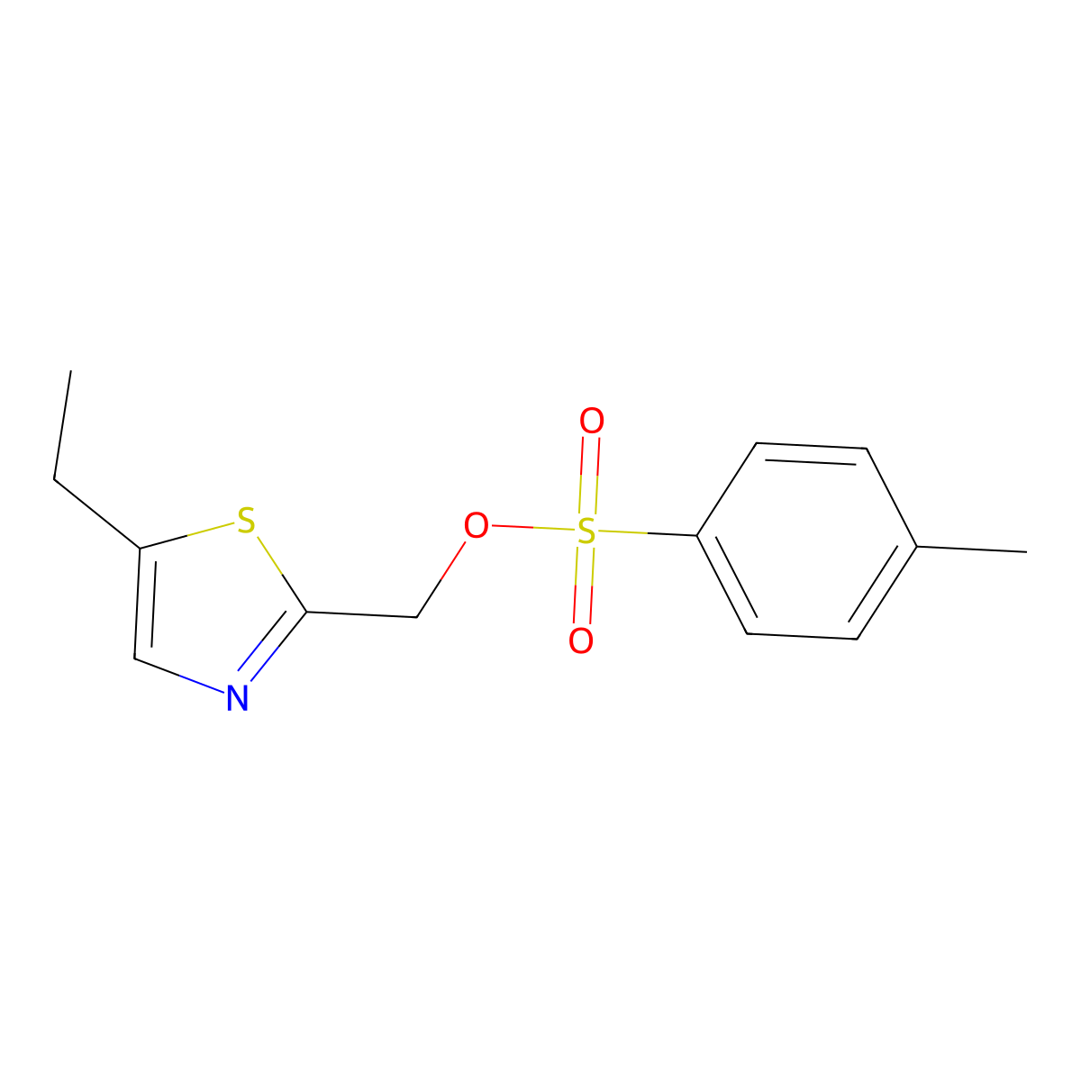 (5-Ethyl-1,3-thiazol-2-yl)methyl 4-methylbenzene-1-sulfonate molecular structure, CAS 2757925-48-5