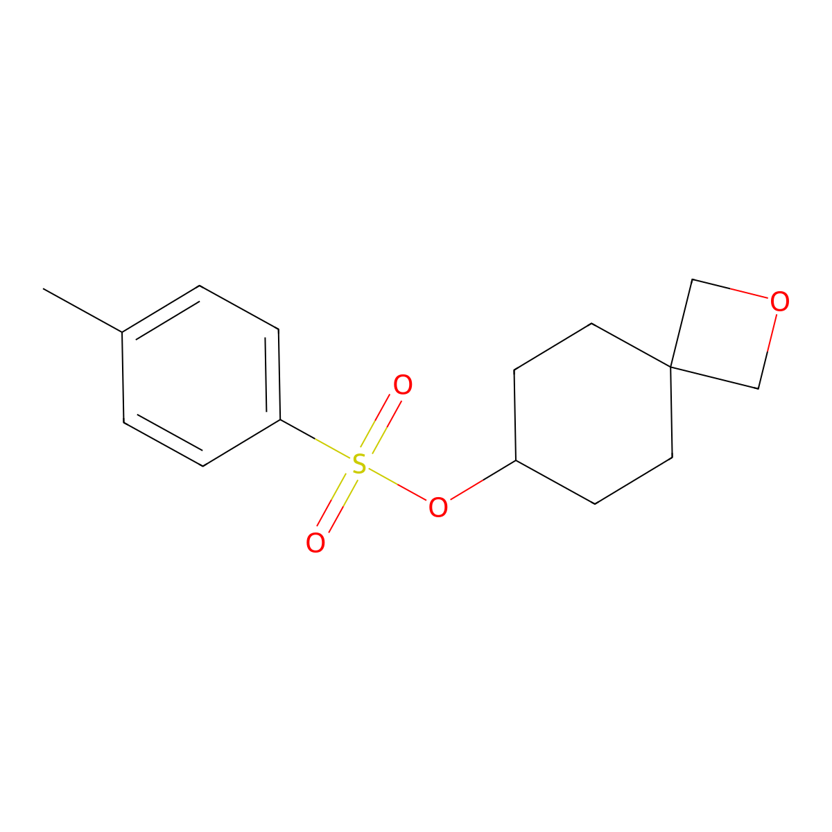 2-Oxaspiro[3.5]nonan-7-yl 4-methylbenzene-1-sulfonate molecular structure, CAS 2757925-52-1