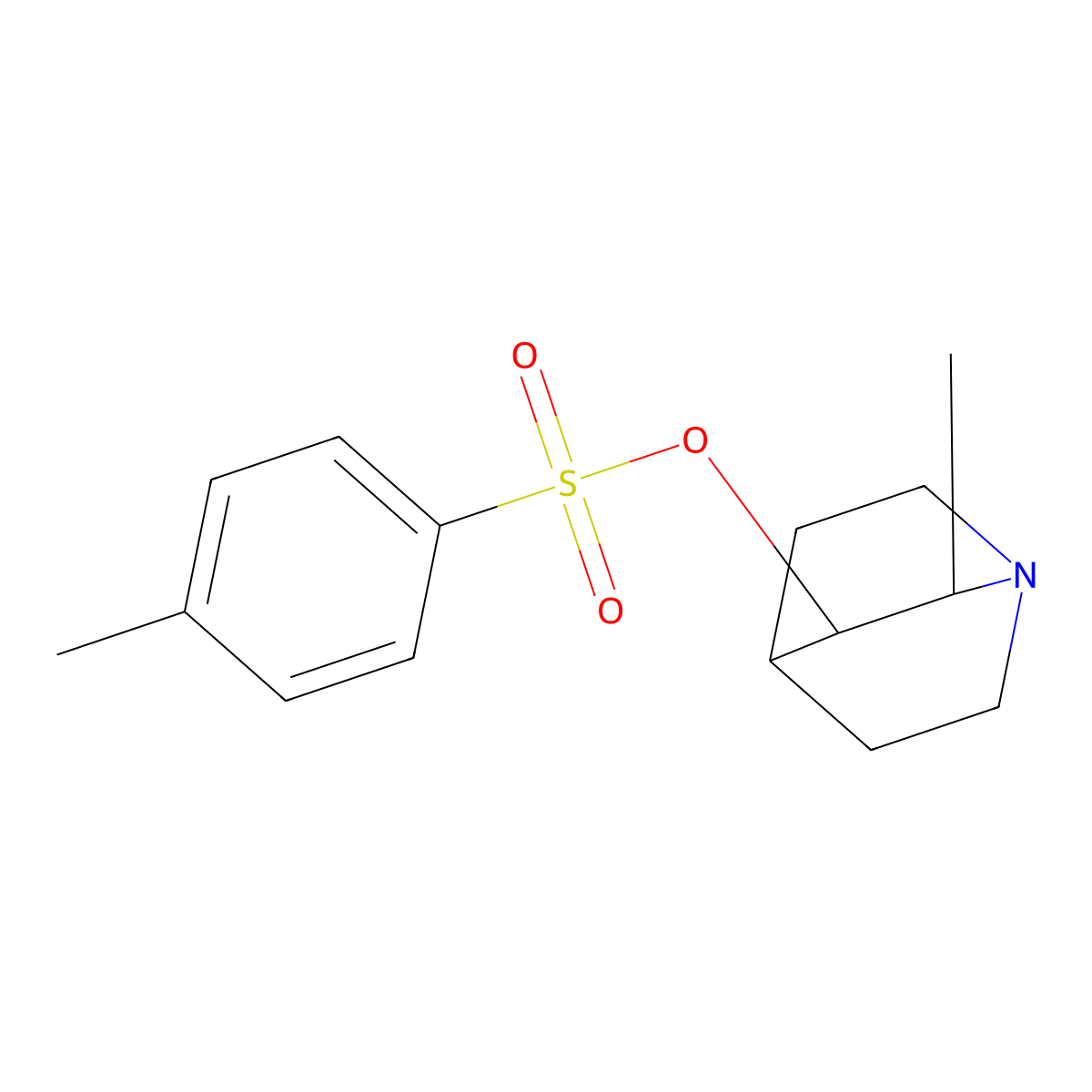 2-Methyl-1-azabicyclo[2.2.2]octan-3-yl 4-methylbenzene-1-sulfonate molecular structure, CAS 2757925-55-4