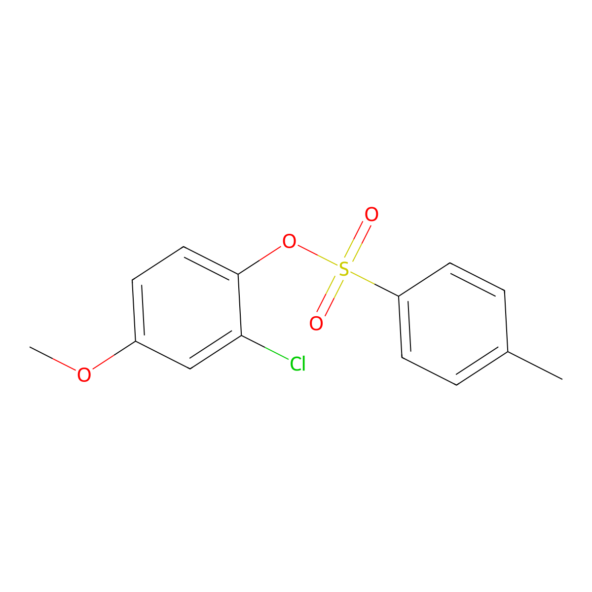 2-Chloro-4-methoxyphenyl 4-methylbenzene-1-sulfonate molecular structure, CAS 2757925-60-1