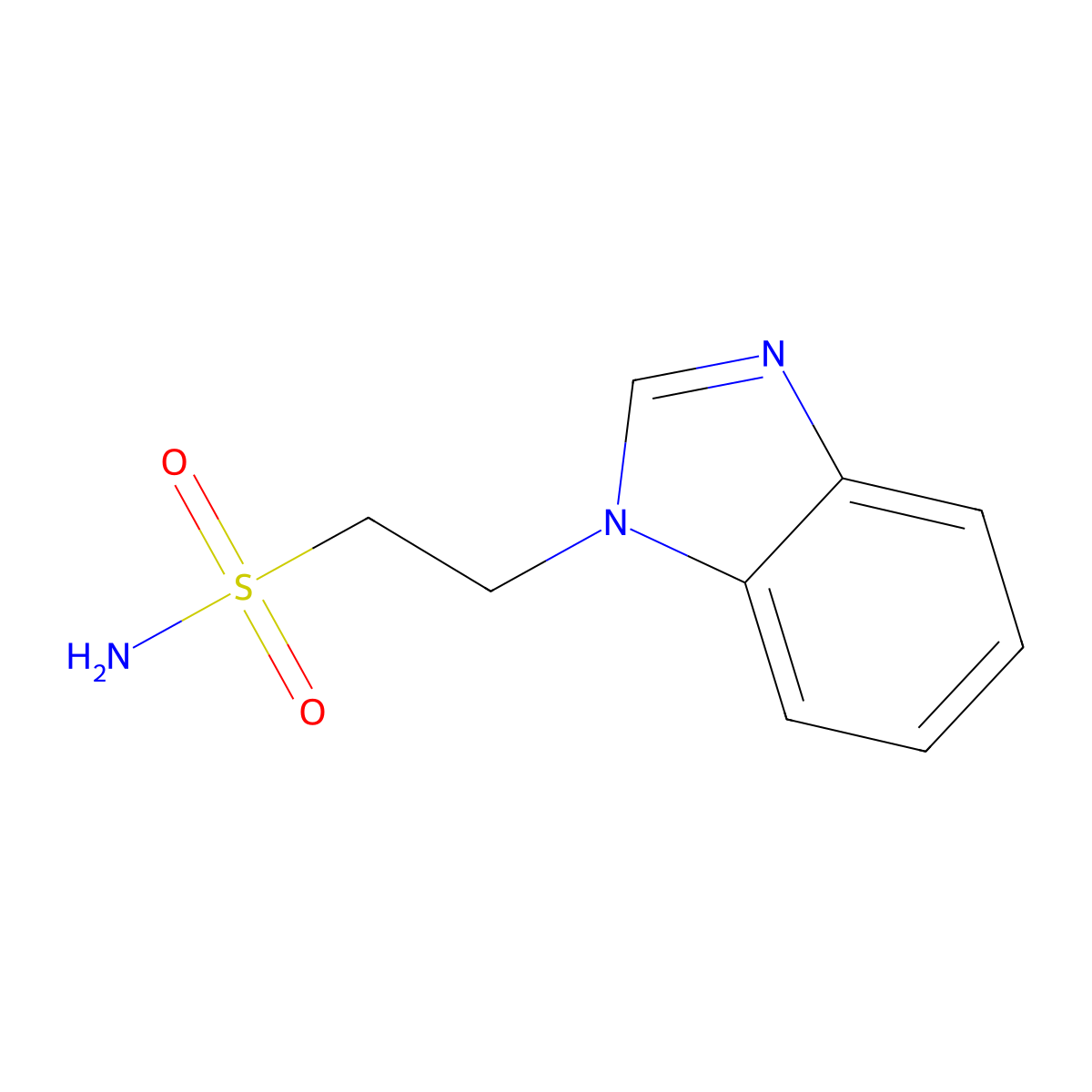 2-(1H-1,3-benzodiazol-1-yl)ethane-1-sulfonamide molecular structure, CAS 2757925-61-2
