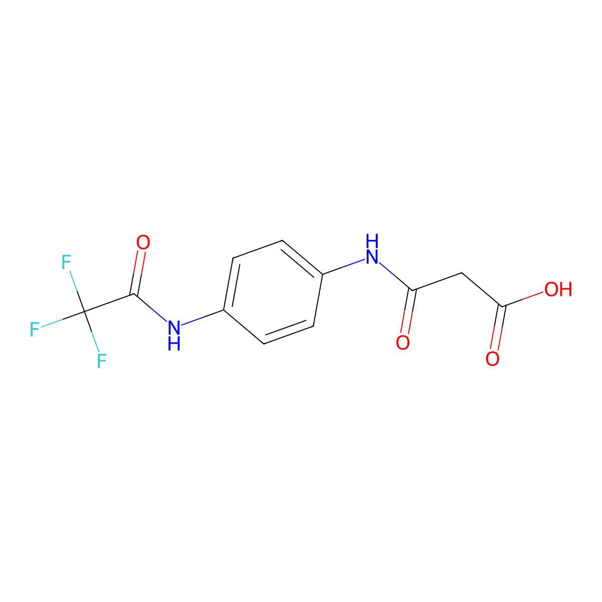 2-{[4-(2,2,2-Trifluoroacetamido)phenyl]carbamoyl}acetic acid molecular structure, CAS 2757925-65-6