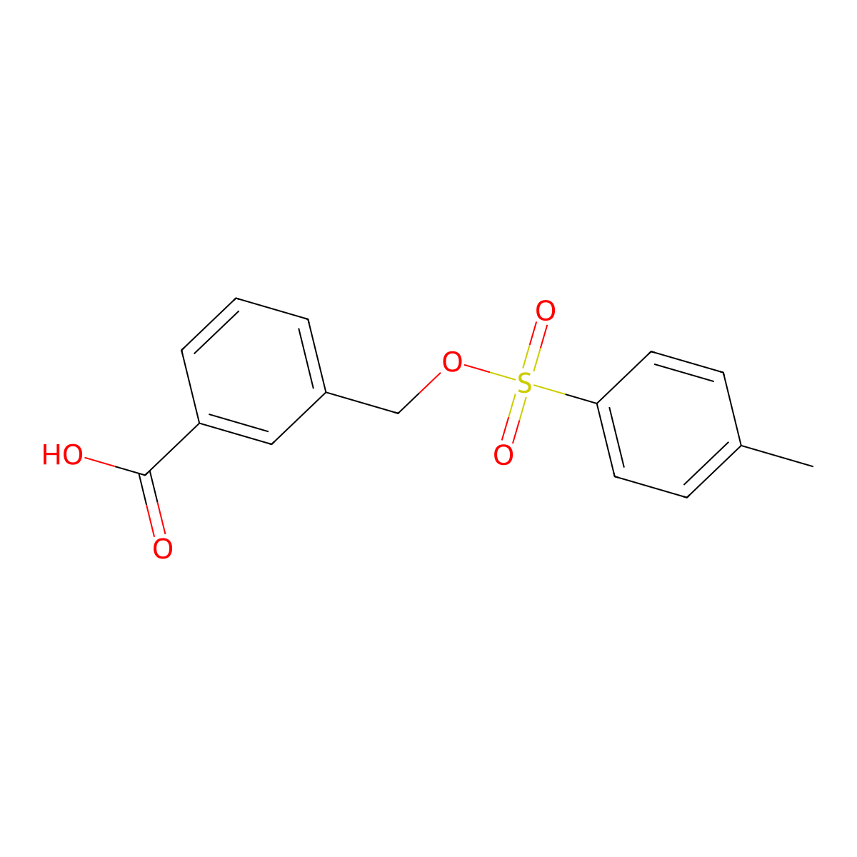3-{[(4-Methylbenzenesulfonyl)oxy]methyl}benzoic acid molecular structure, CAS 2757925-80-5