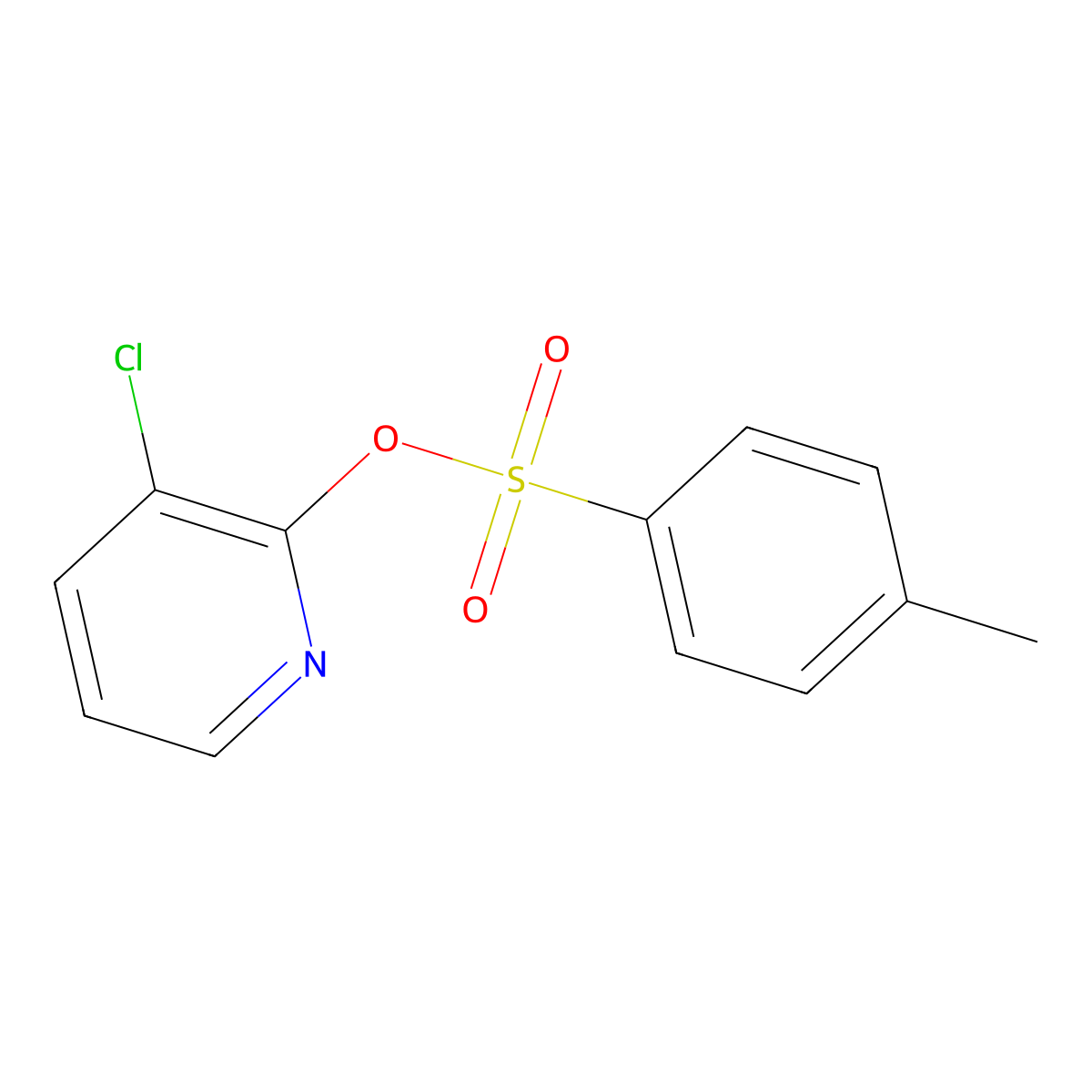 3-Chloropyridin-2-yl 4-methylbenzene-1-sulfonate molecular structure, CAS 2757925-83-8