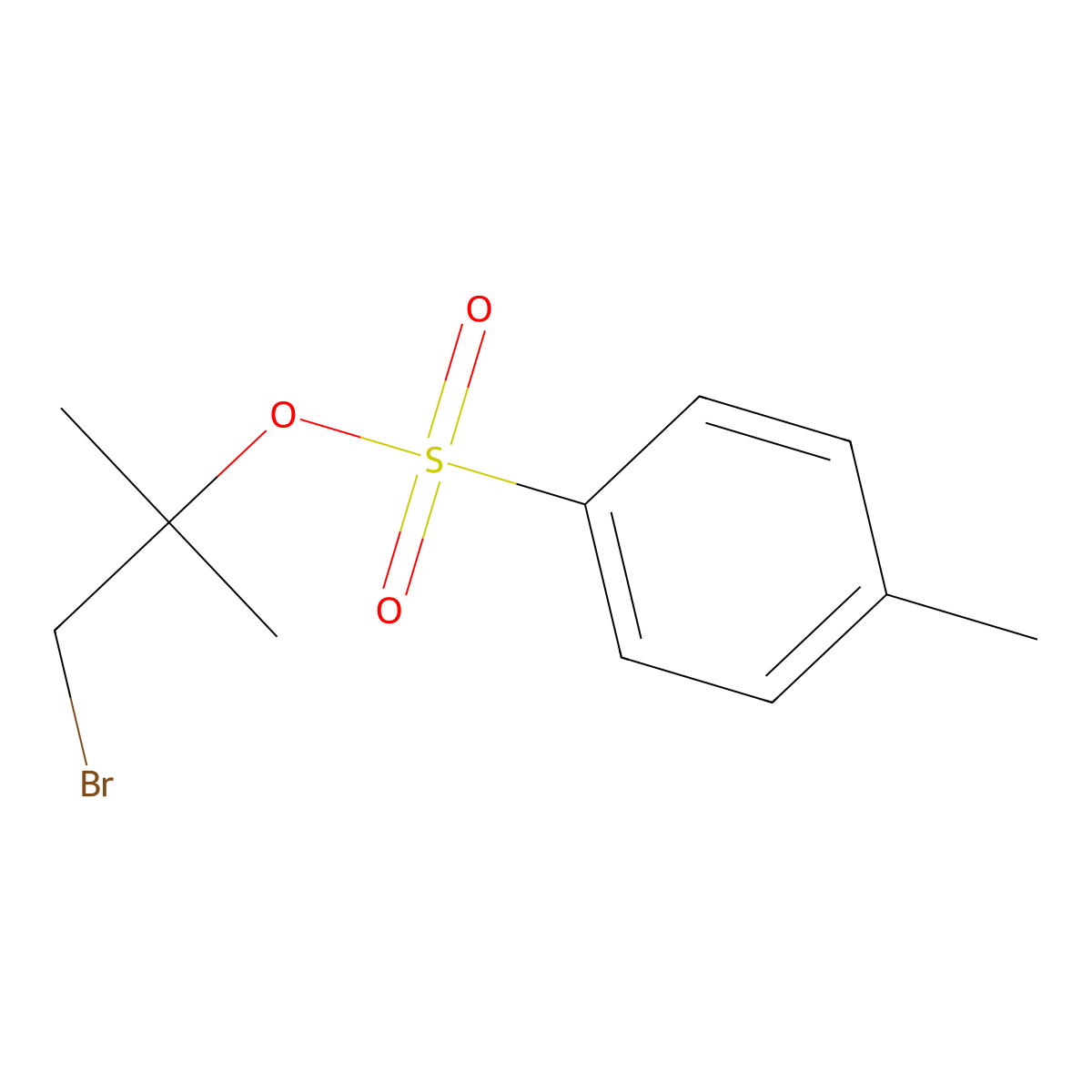 1-Bromo-2-methylpropan-2-yl 4-methylbenzene-1-sulfonate molecular structure, CAS 2757925-86-1