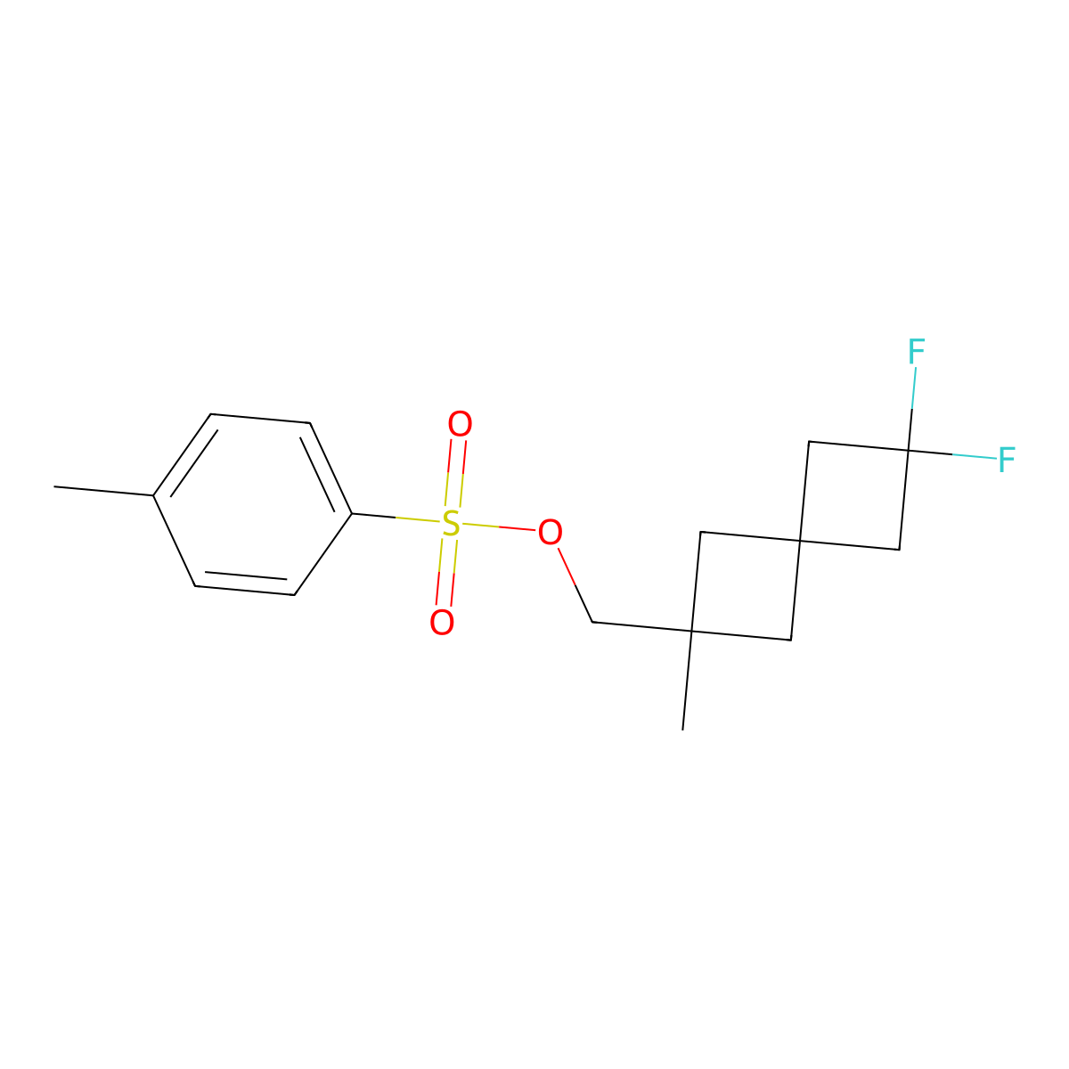 {6,6-Difluoro-2-methylspiro[3.3]heptan-2-yl}methyl 4-methylbenzene-1-sulfonate molecular structure, CAS 2757925-91-8