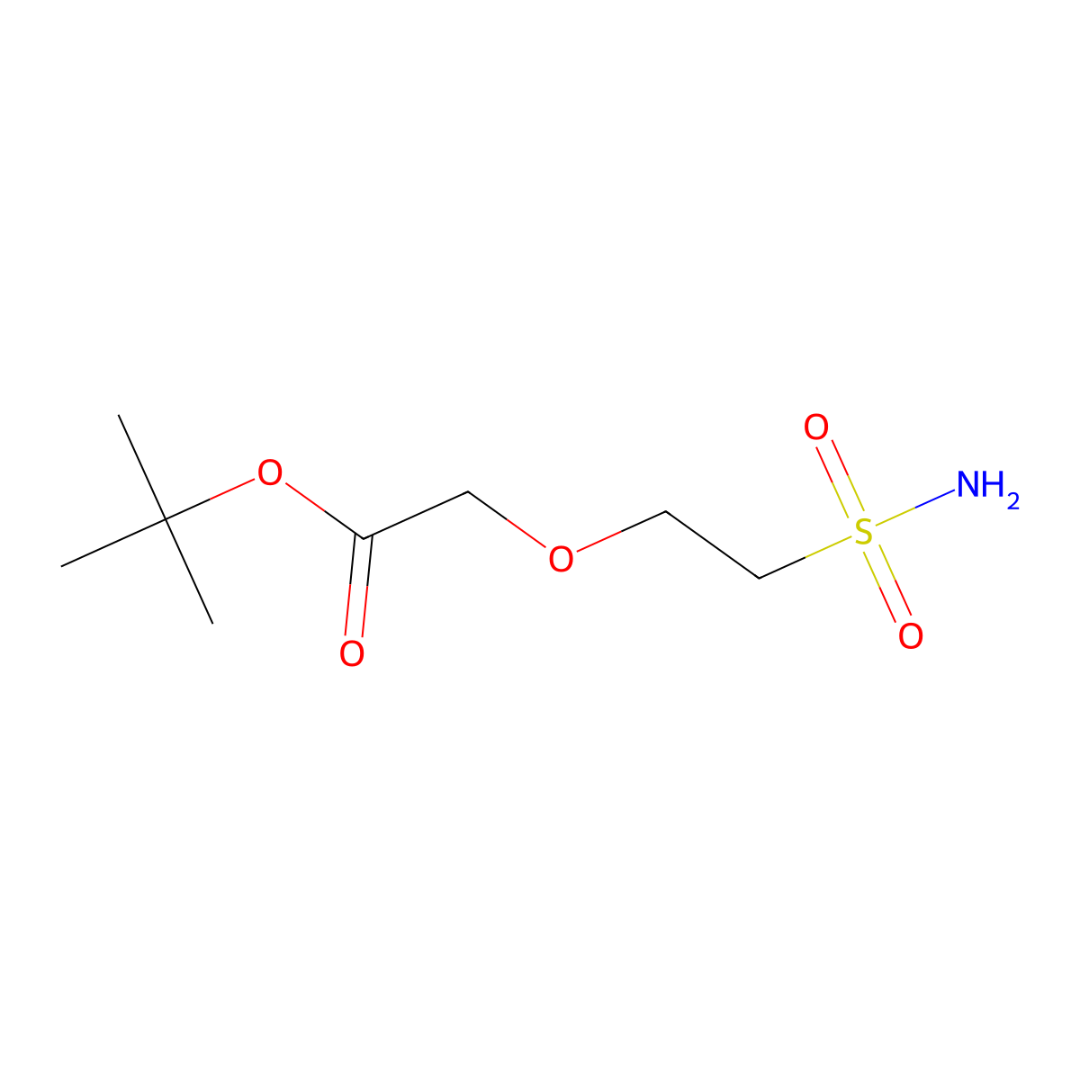Tert-butyl 2-(2-sulfamoylethoxy)acetate molecular structure, CAS 2757925-95-2