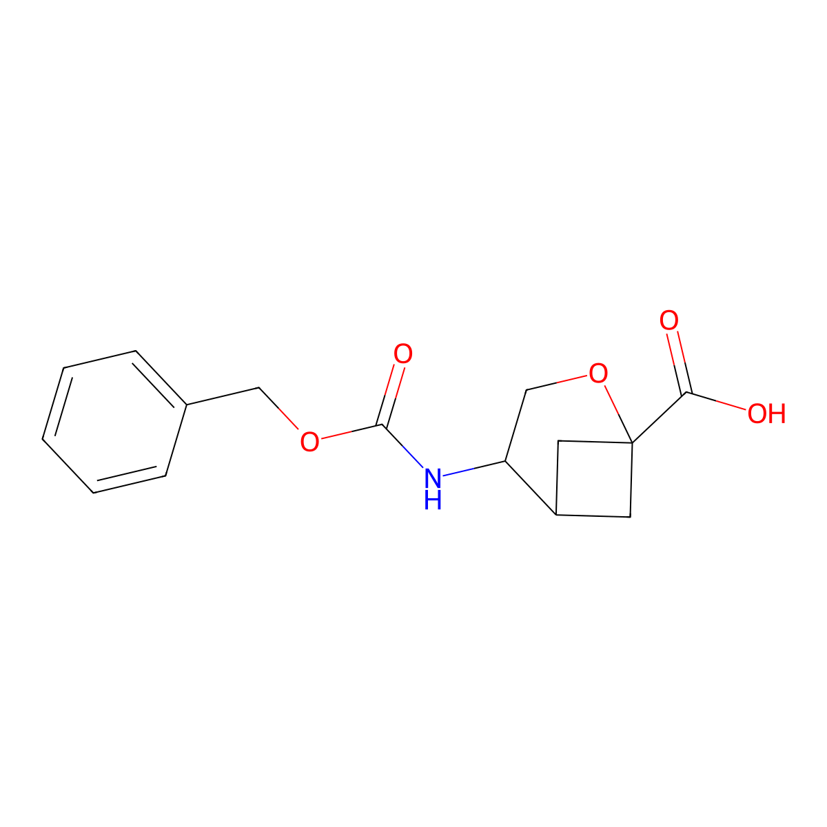 4-{[(Benzyloxy)carbonyl]amino}-2-oxabicyclo[3.1.1]heptane-1-carboxylic acid molecular structure, CAS 2757926-02-4