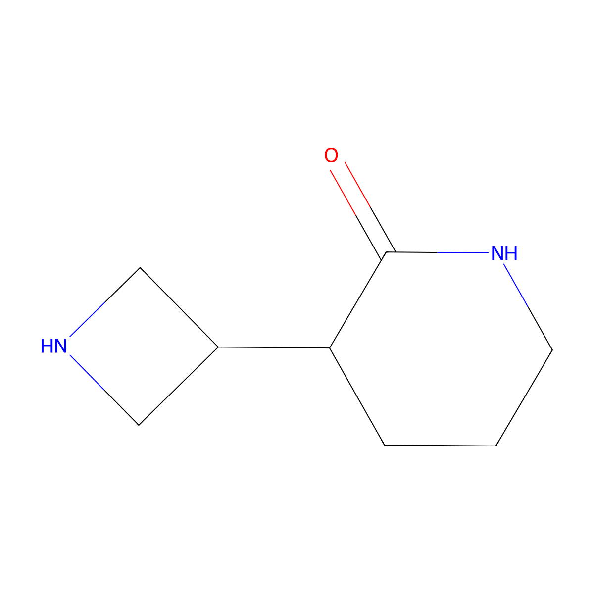 3-(Azetidin-3-yl)piperidin-2-one molecular structure, CAS 2757926-03-5