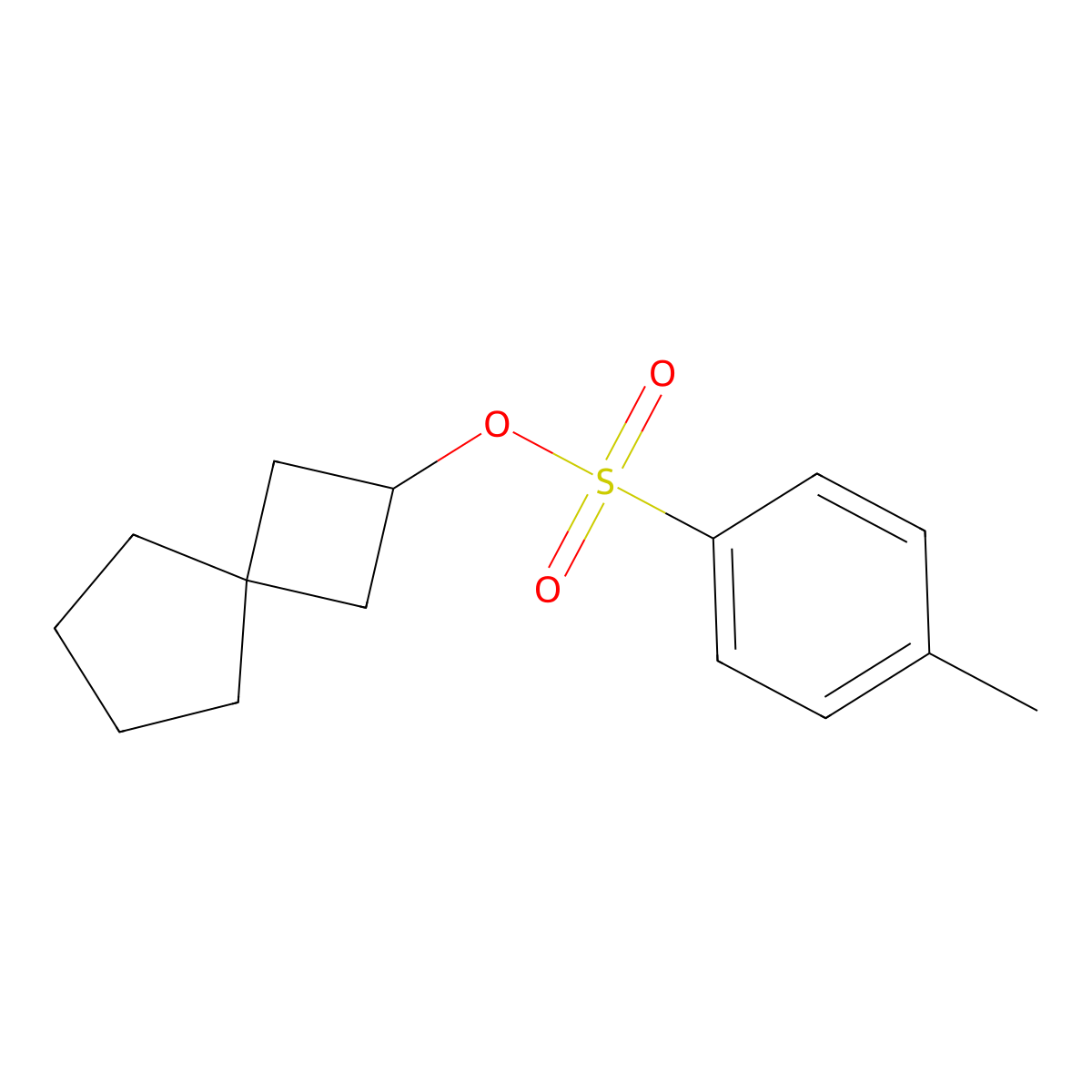 Spiro[3.4]octan-2-yl 4-methylbenzene-1-sulfonate molecular structure, CAS 2757926-04-6