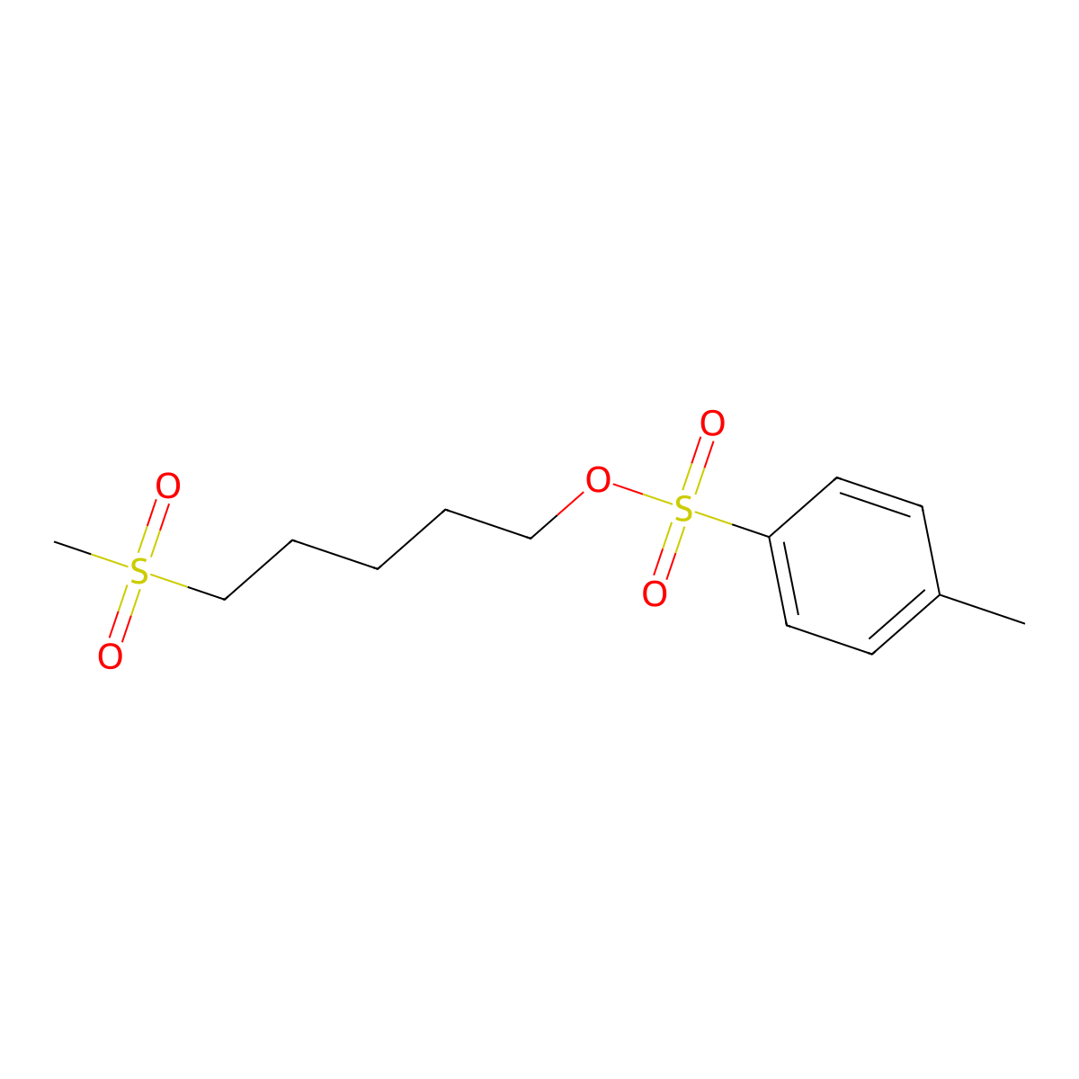 1-{[(5-Methanesulfonylpentyl)oxy]sulfonyl}-4-methylbenzene molecular structure, CAS 2757926-09-1