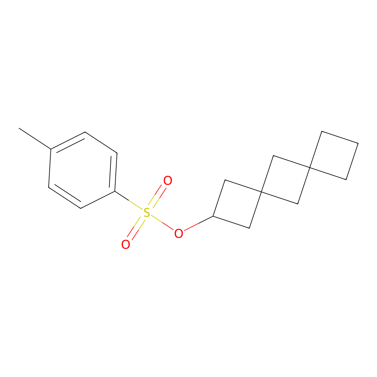 Dispiro[3.1.3^{6}.1^{4}]decan-2-yl 4-methylbenzene-1-sulfonate molecular structure, CAS 2757926-13-7
