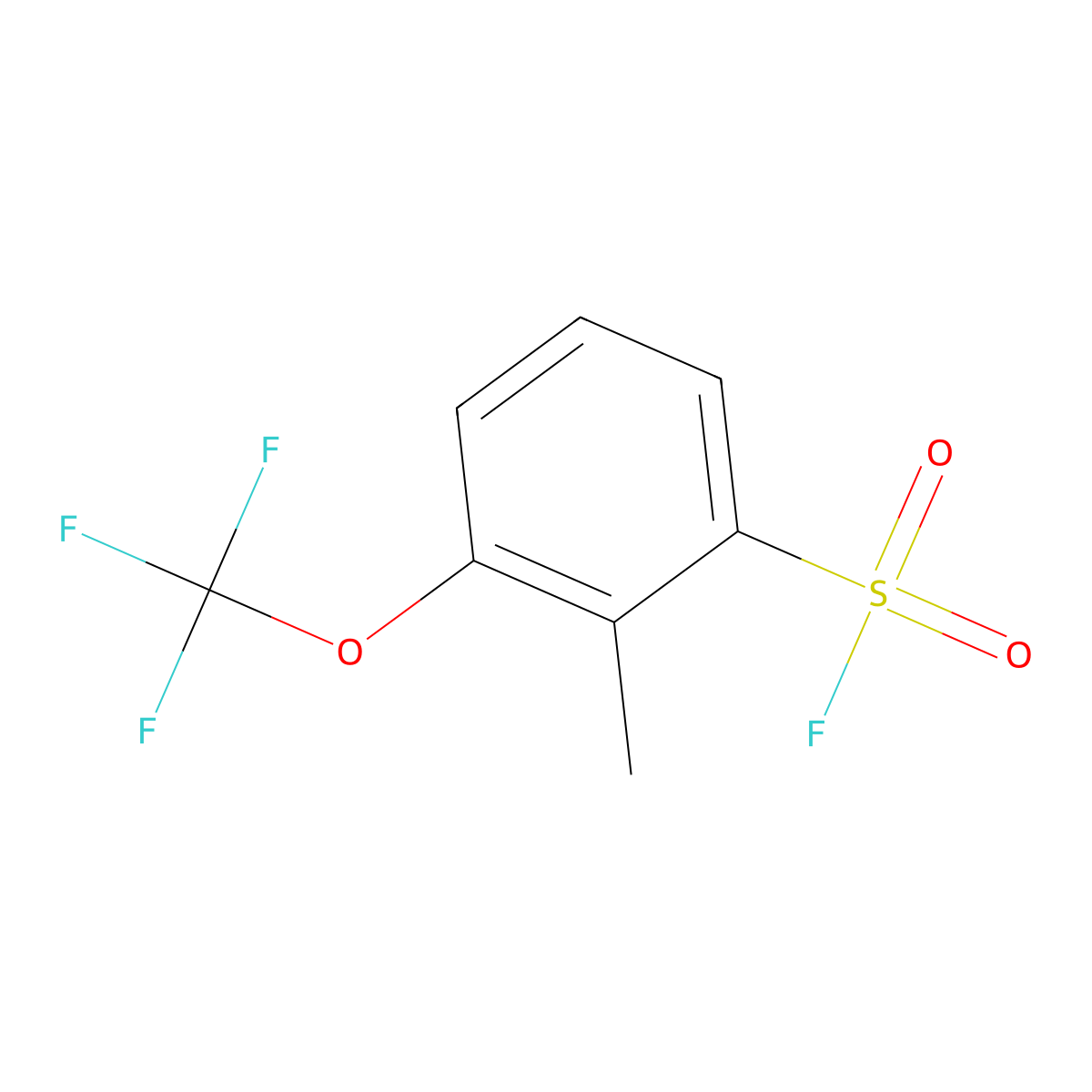 2-Methyl-3-(trifluoromethoxy)benzene-1-sulfonyl fluoride molecular structure, CAS 2757926-14-8