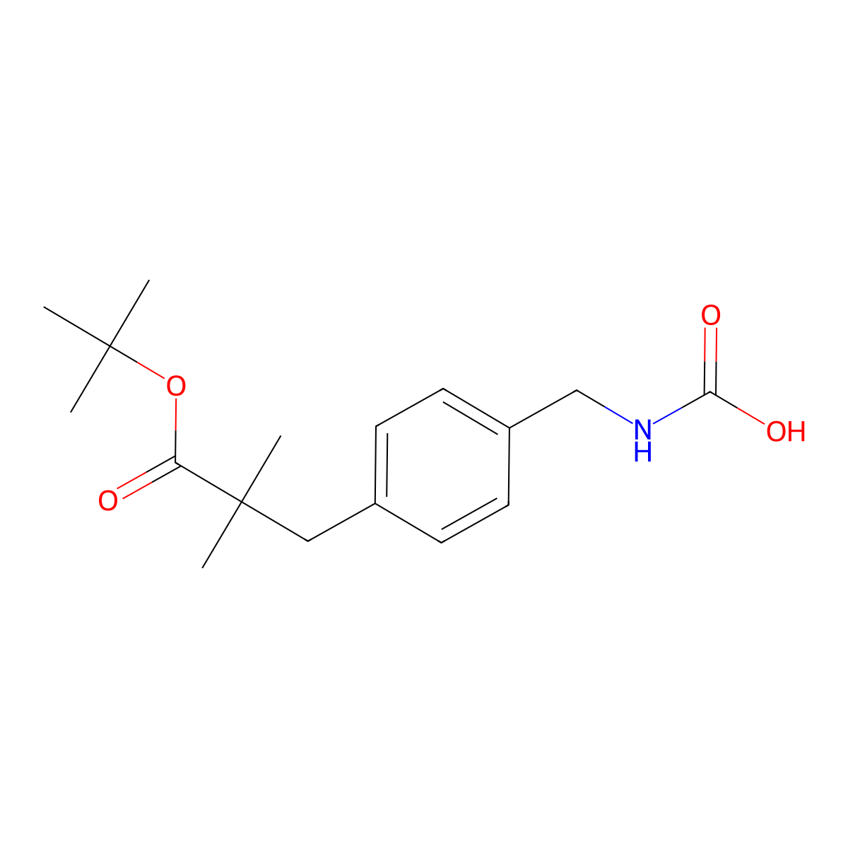 ({4-[3-(Tert-butoxy)-2,2-dimethyl-3-oxopropyl]phenyl}methyl)carbamic acid molecular structure, CAS 2757926-17-1