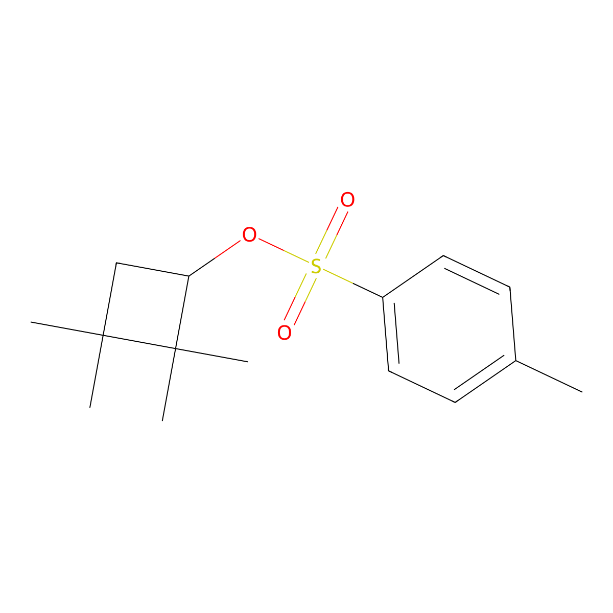 2,2,3,3-Tetramethylcyclobutyl 4-methylbenzene-1-sulfonate molecular structure, CAS 2757926-19-3