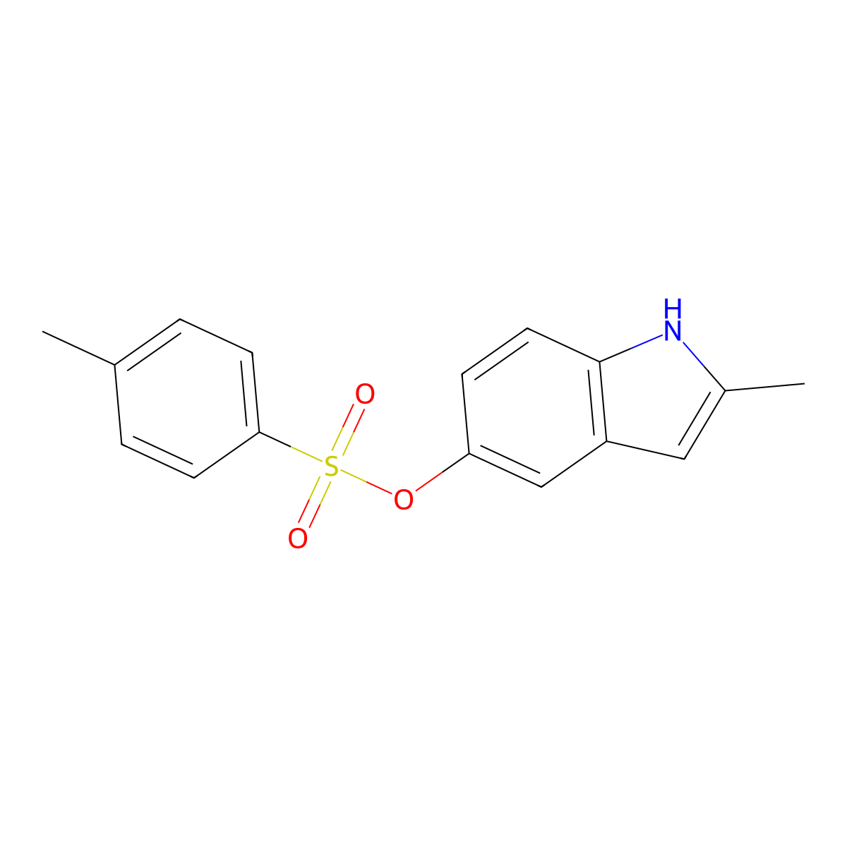 2-methyl-1H-indol-5-yl 4-methylbenzene-1-sulfonate molecular structure, CAS 2757926-20-6