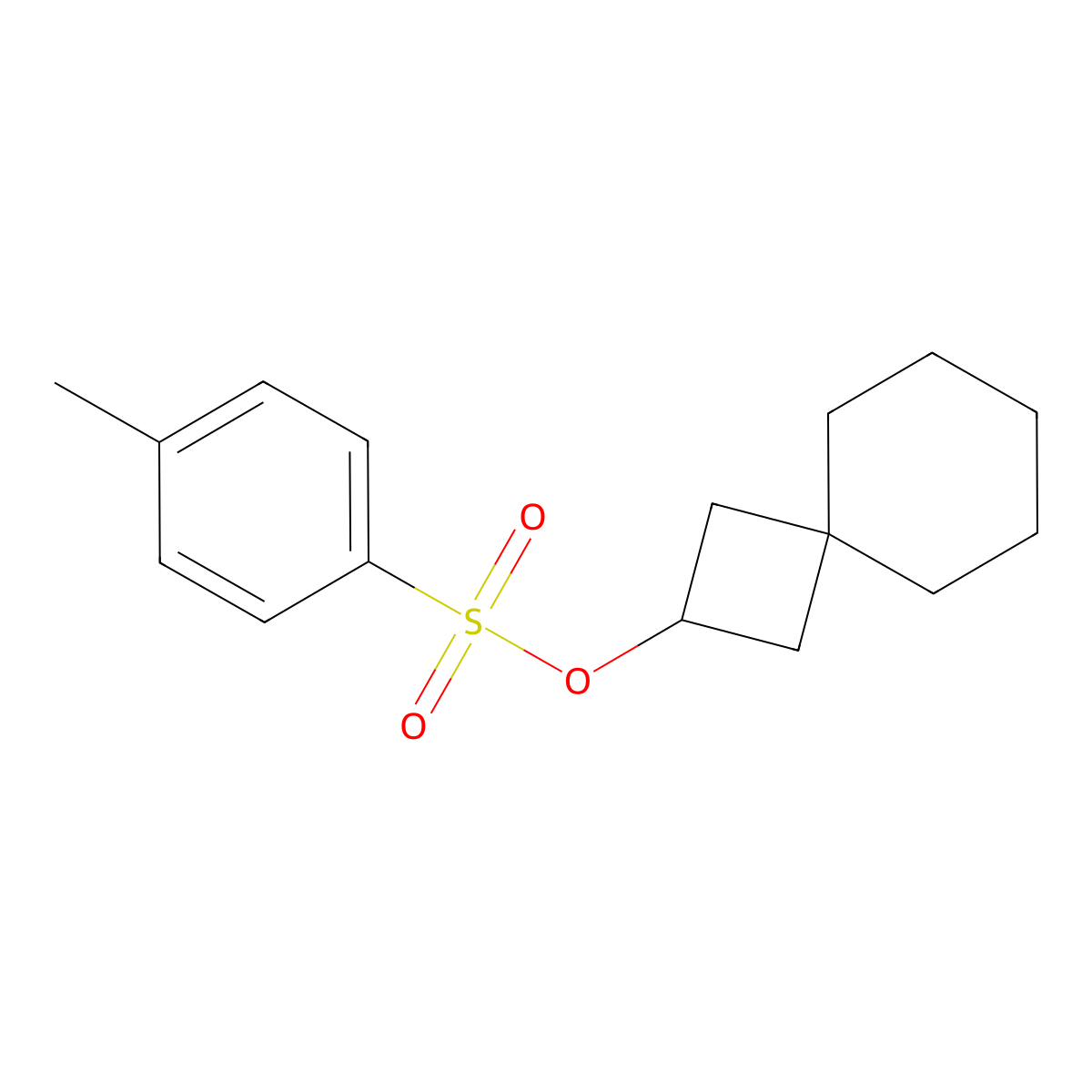Spiro[3.5]nonan-2-yl 4-methylbenzene-1-sulfonate molecular structure, CAS 2757926-28-4