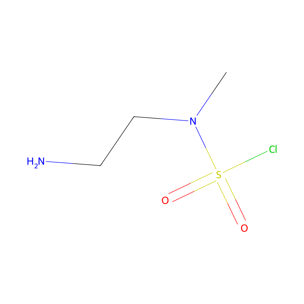 N-(2-aminoethyl)-N-methylsulfamoyl chloride molecular structure, CAS 2757926-30-8