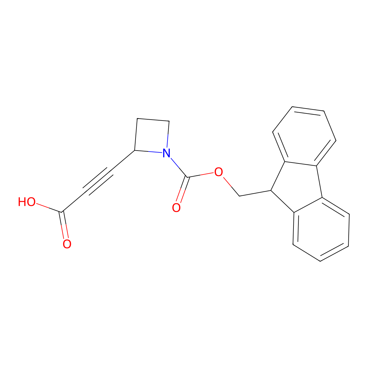 3-(1-{[(9H-fluoren-9-yl)methoxy]carbonyl}azetidin-2-yl)prop-2-ynoic acid molecular structure, CAS 2757926-39-7