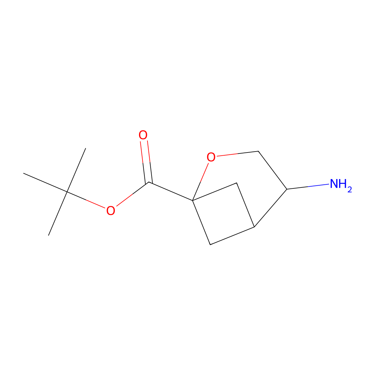 Tert-butyl 4-amino-2-oxabicyclo[3.1.1]heptane-1-carboxylate molecular structure, CAS 2757927-23-2