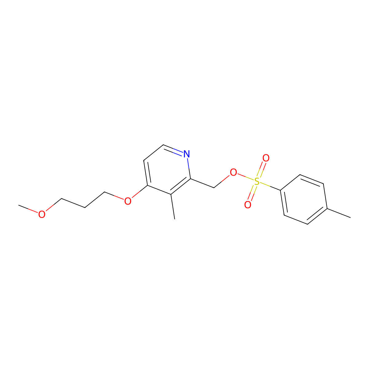 [4-(3-Methoxypropoxy)-3-methylpyridin-2-yl]methyl 4-methylbenzene-1-sulfonate molecular structure, CAS 2757927-28-7