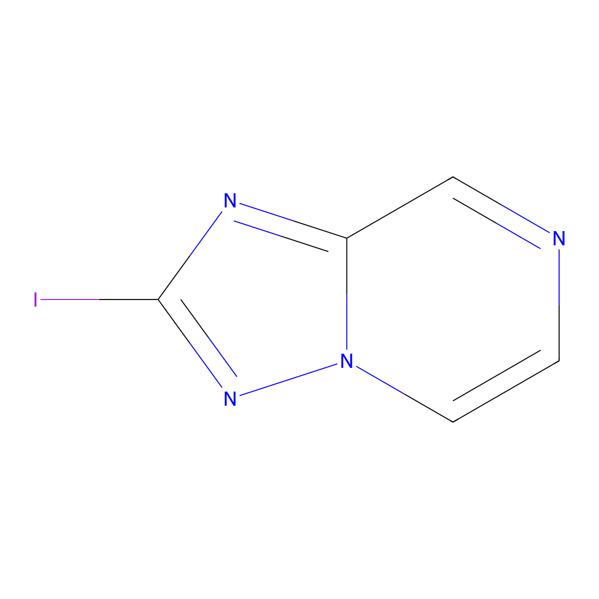 2-Iodo-[1,2,4]triazolo[1,5-a]pyrazine molecular structure, CAS 2757927-29-8