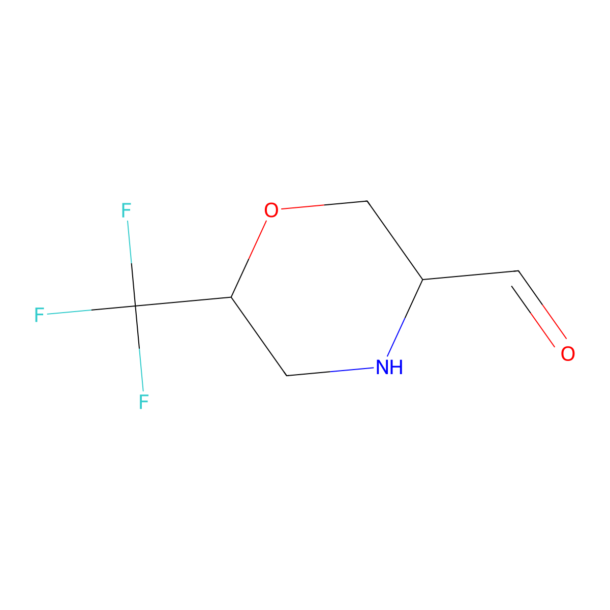 6-(Trifluoromethyl)morpholine-3-carbaldehyde molecular structure, CAS 2757927-31-2