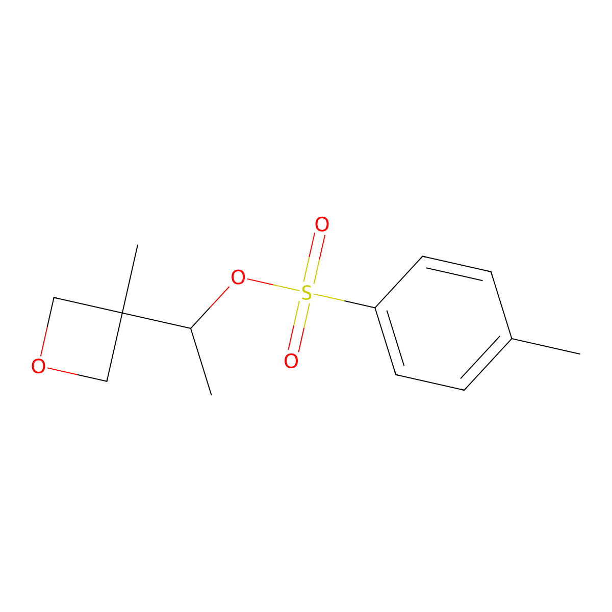 1-(3-Methyloxetan-3-yl)ethyl 4-methylbenzene-1-sulfonate molecular structure, CAS 2757927-35-6