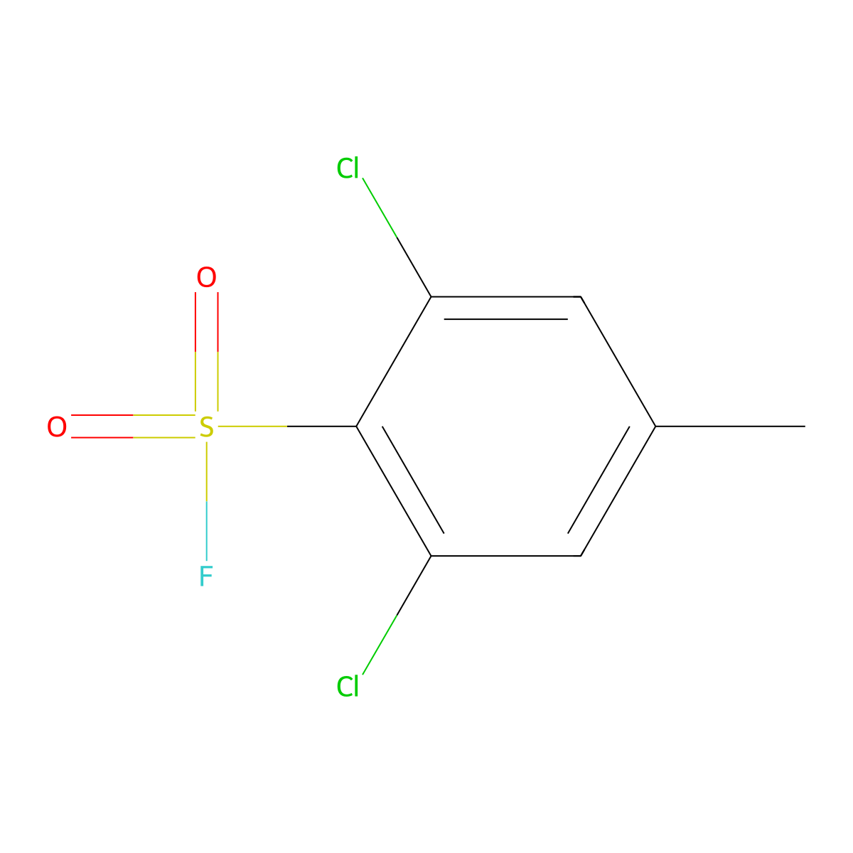 2,6-Dichloro-4-methylbenzene-1-sulfonyl fluoride molecular structure, CAS 2757927-43-6