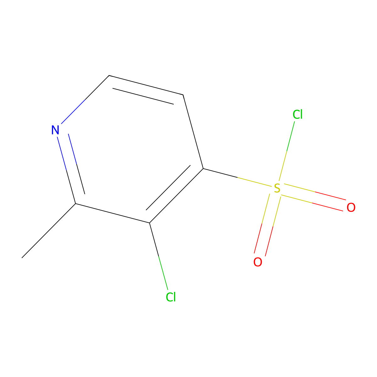 3-Chloro-2-methylpyridine-4-sulfonyl chloride molecular structure, CAS 2757927-50-5
