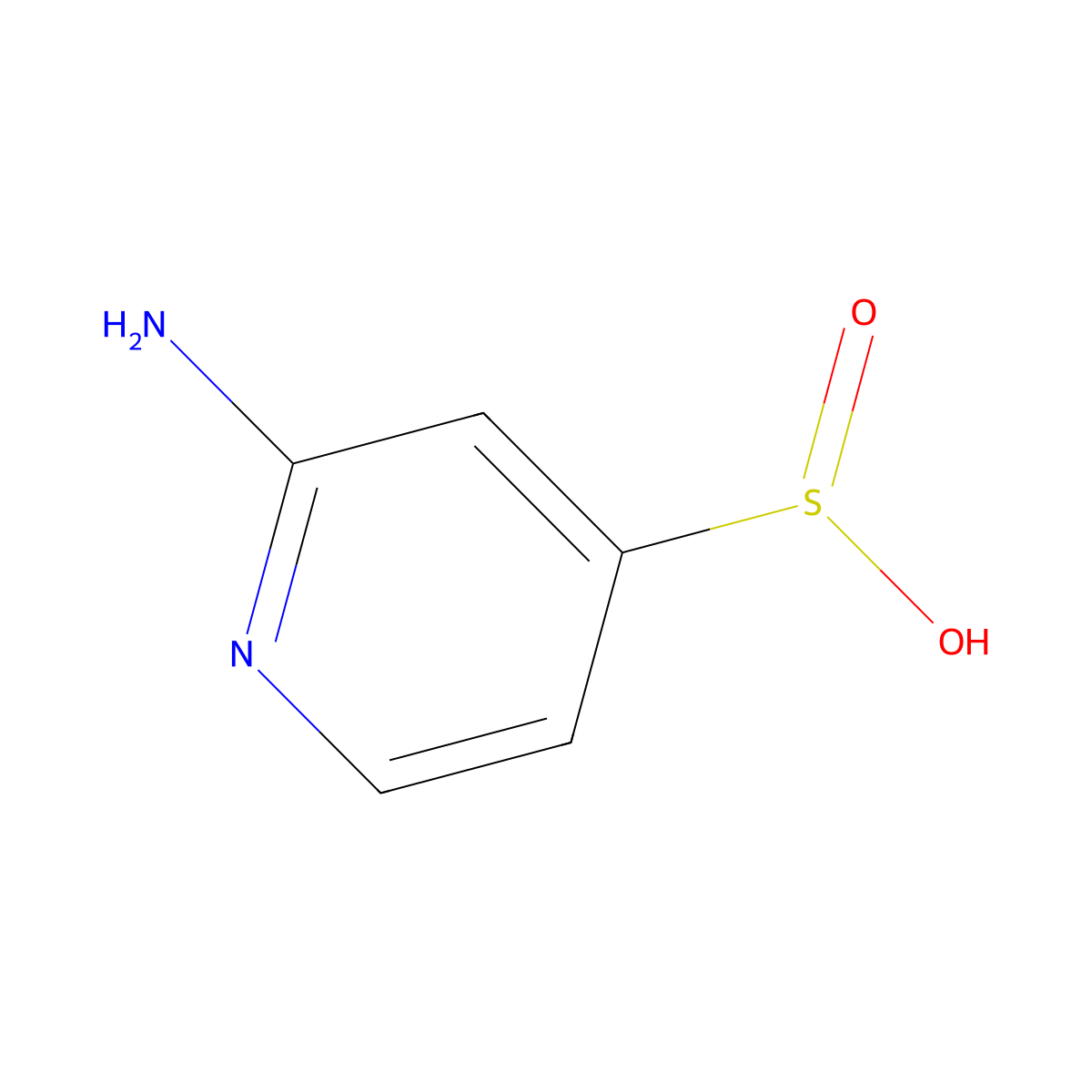 2-Aminopyridine-4-sulfinic acid molecular structure, CAS 2757927-60-7
