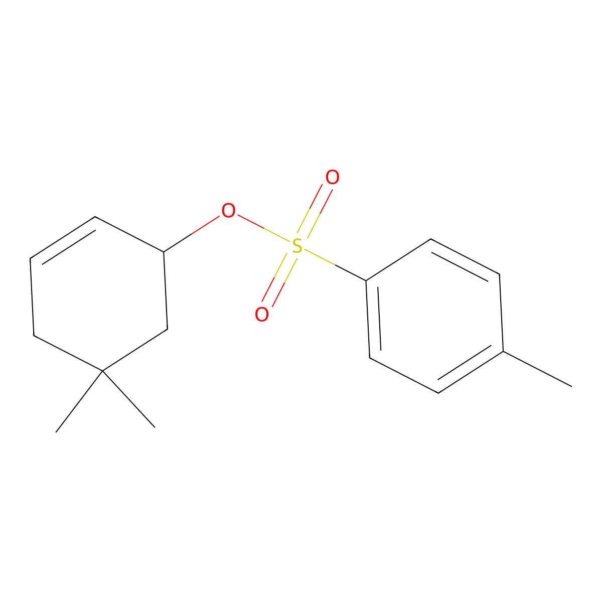 5,5-Dimethylcyclohex-2-en-1-yl 4-methylbenzene-1-sulfonate molecular structure, CAS 2757927-63-0