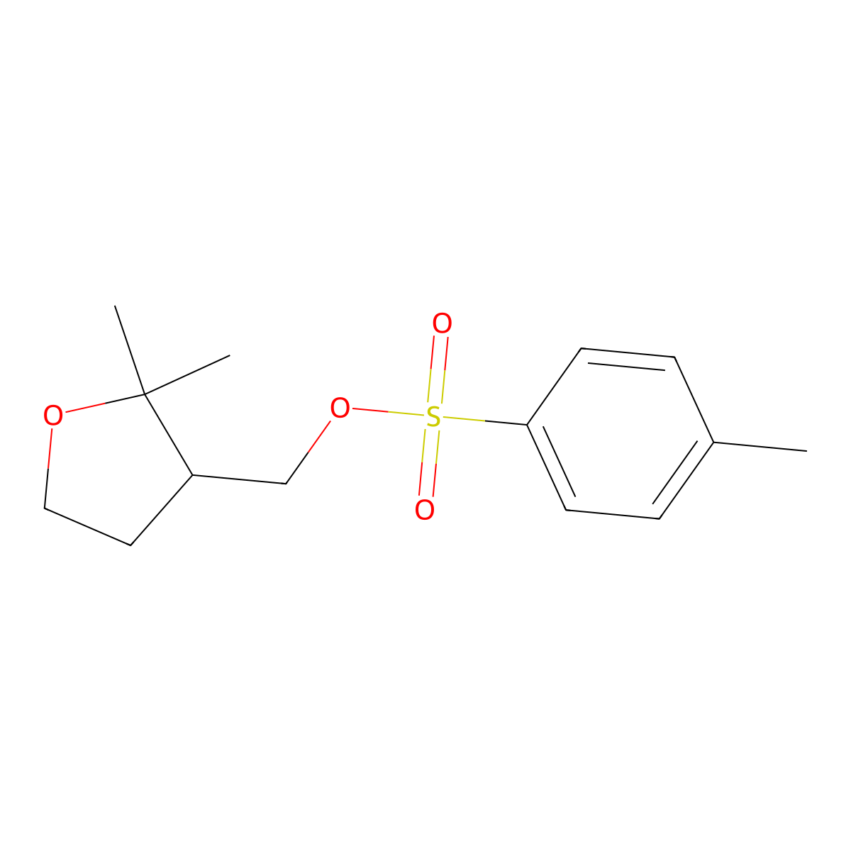 (2,2-Dimethyloxolan-3-yl)methyl 4-methylbenzene-1-sulfonate molecular structure, CAS 2757927-70-9
