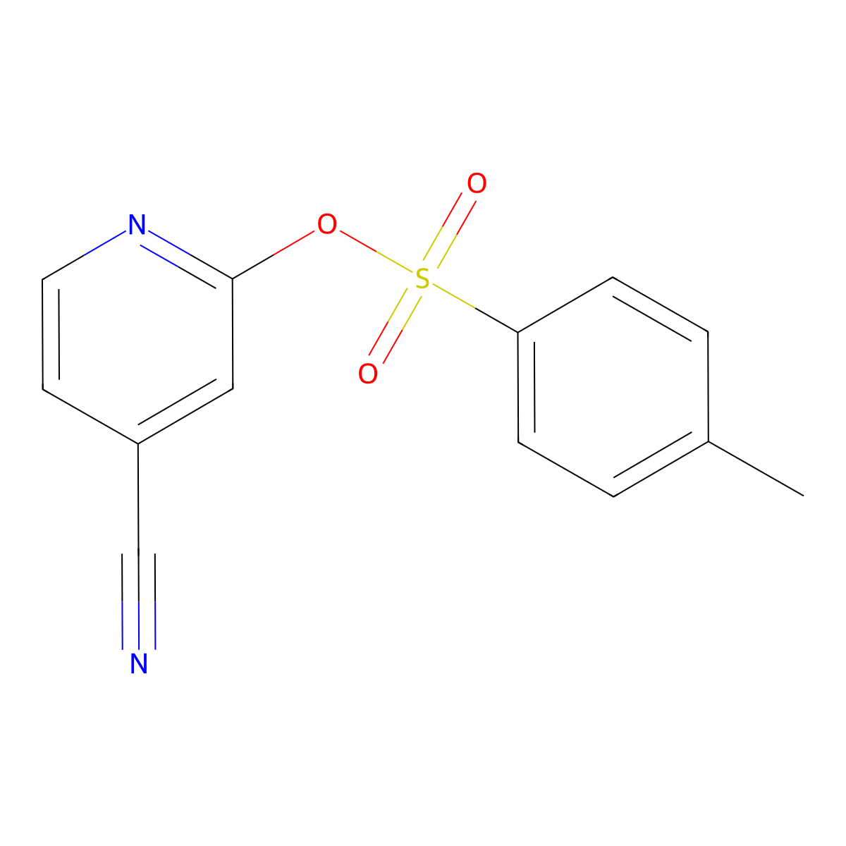 4-Cyanopyridin-2-yl 4-methylbenzene-1-sulfonate molecular structure, CAS 2757927-71-0