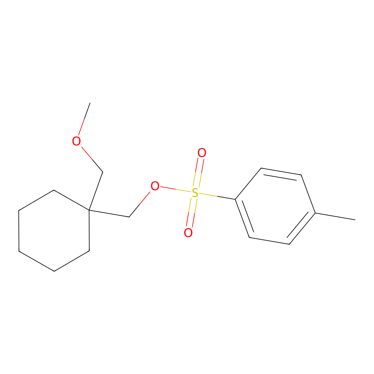[1-(Methoxymethyl)cyclohexyl]methyl 4-methylbenzene-1-sulfonate molecular structure, CAS 2757927-79-8