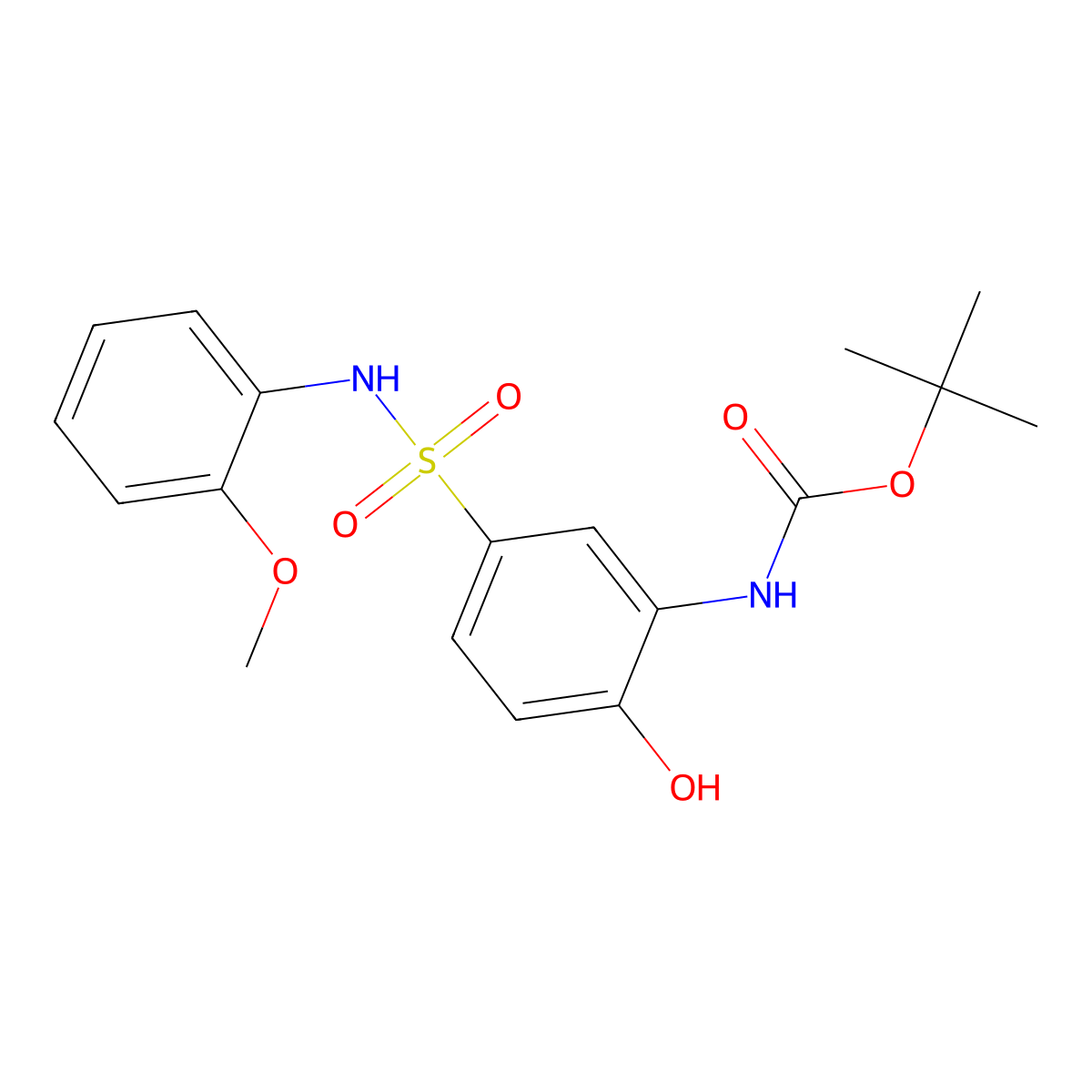 tert-butyl N-{2-hydroxy-5-[(2-methoxyphenyl)sulfamoyl]phenyl}carbamate molecular structure, CAS 2757927-80-1